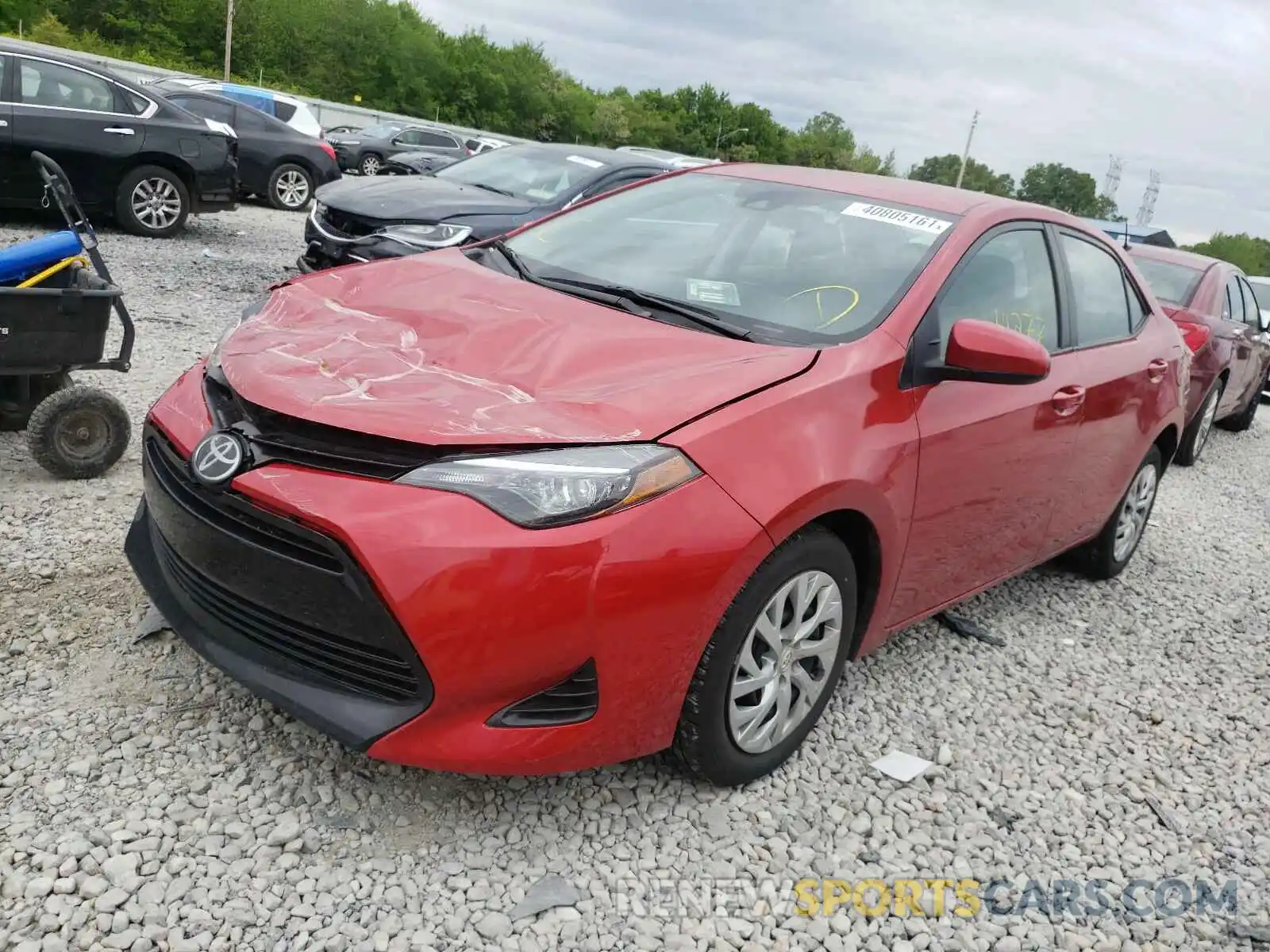 2 Photograph of a damaged car 5YFBURHE0KP935643 TOYOTA COROLLA 2019