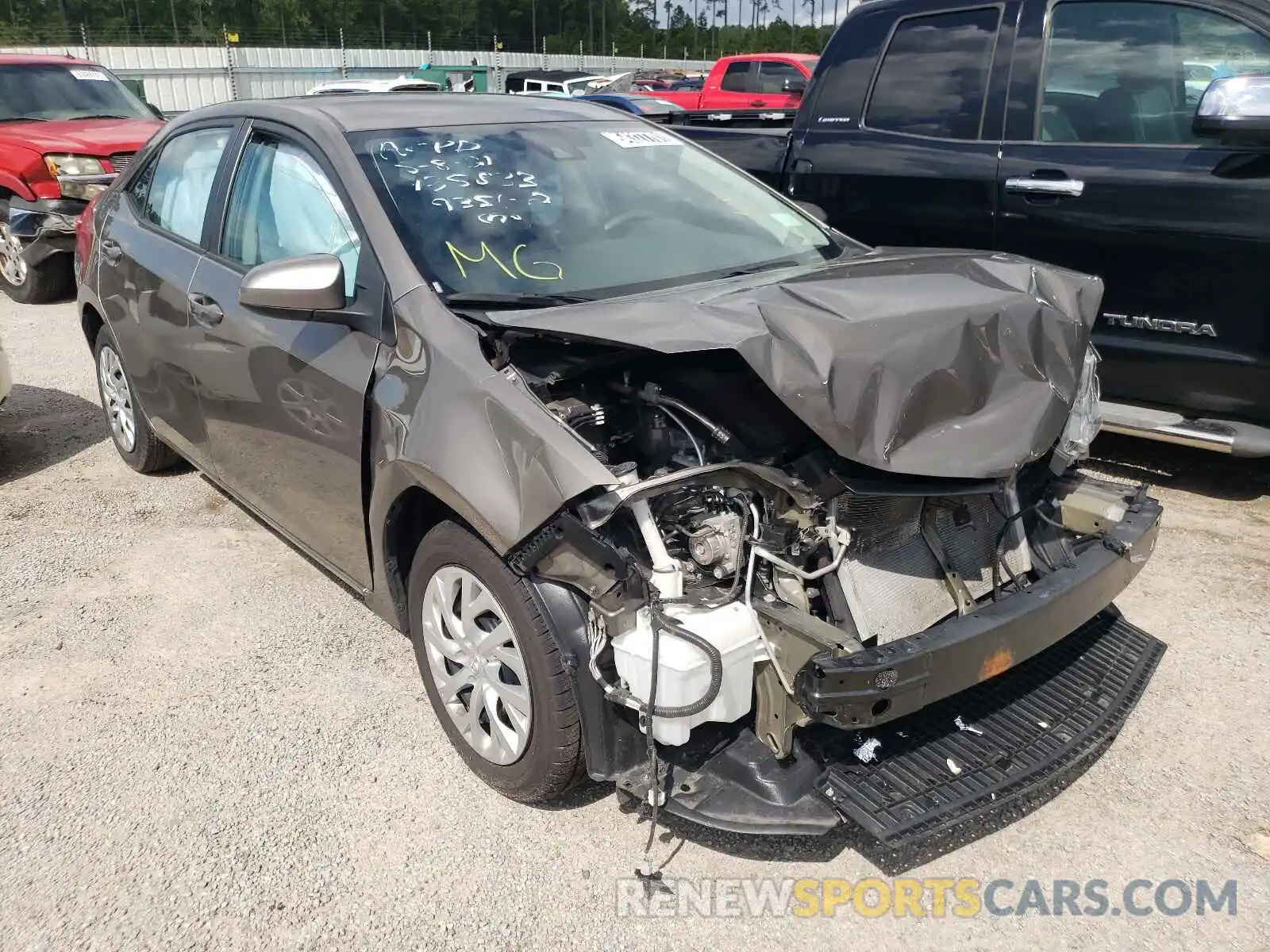 1 Photograph of a damaged car 5YFBURHE0KP935822 TOYOTA COROLLA 2019