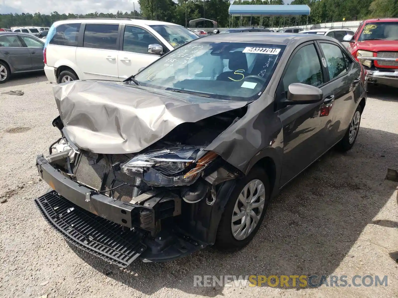 2 Photograph of a damaged car 5YFBURHE0KP935822 TOYOTA COROLLA 2019