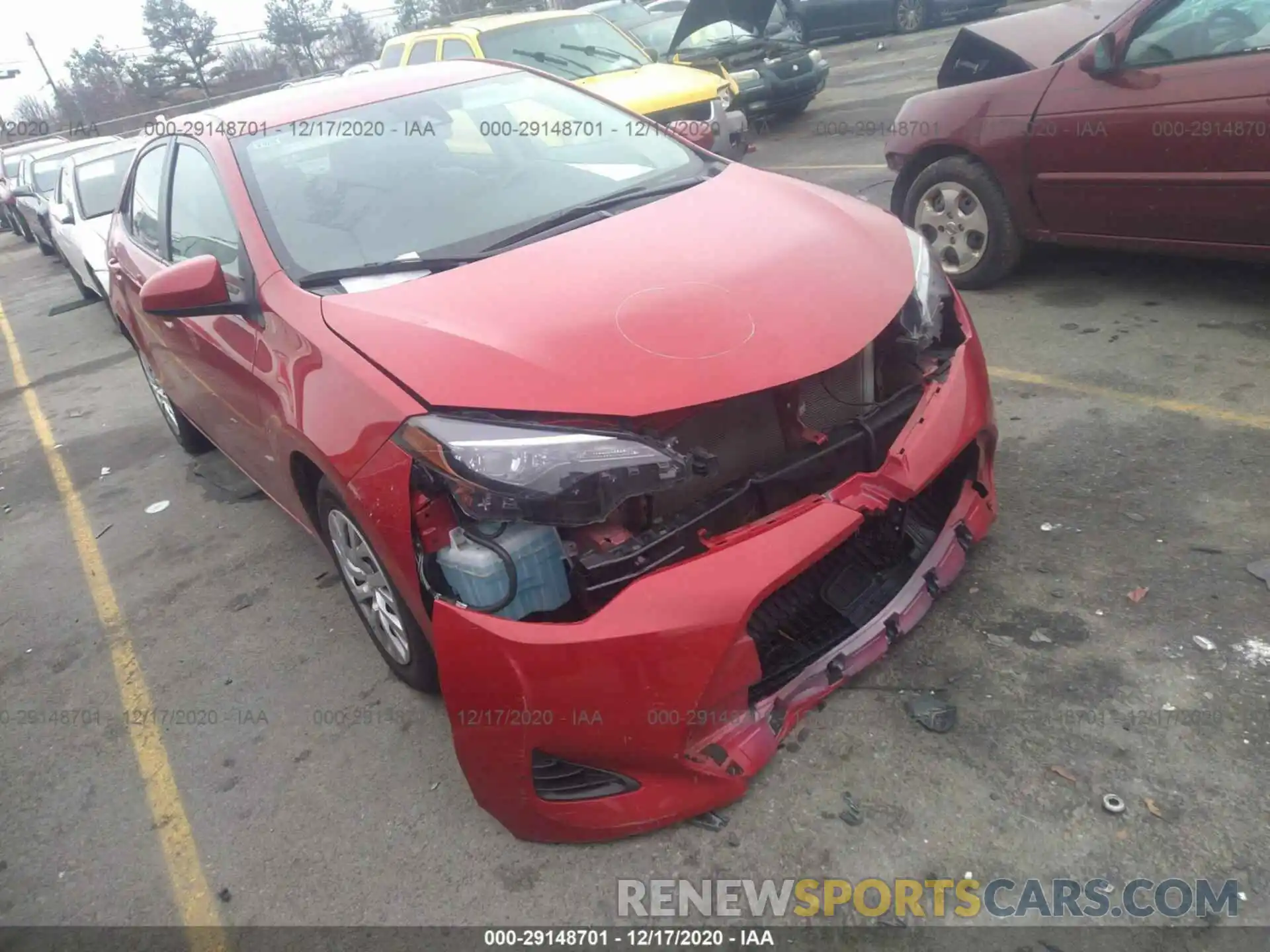 1 Photograph of a damaged car 5YFBURHE0KP936632 TOYOTA COROLLA 2019