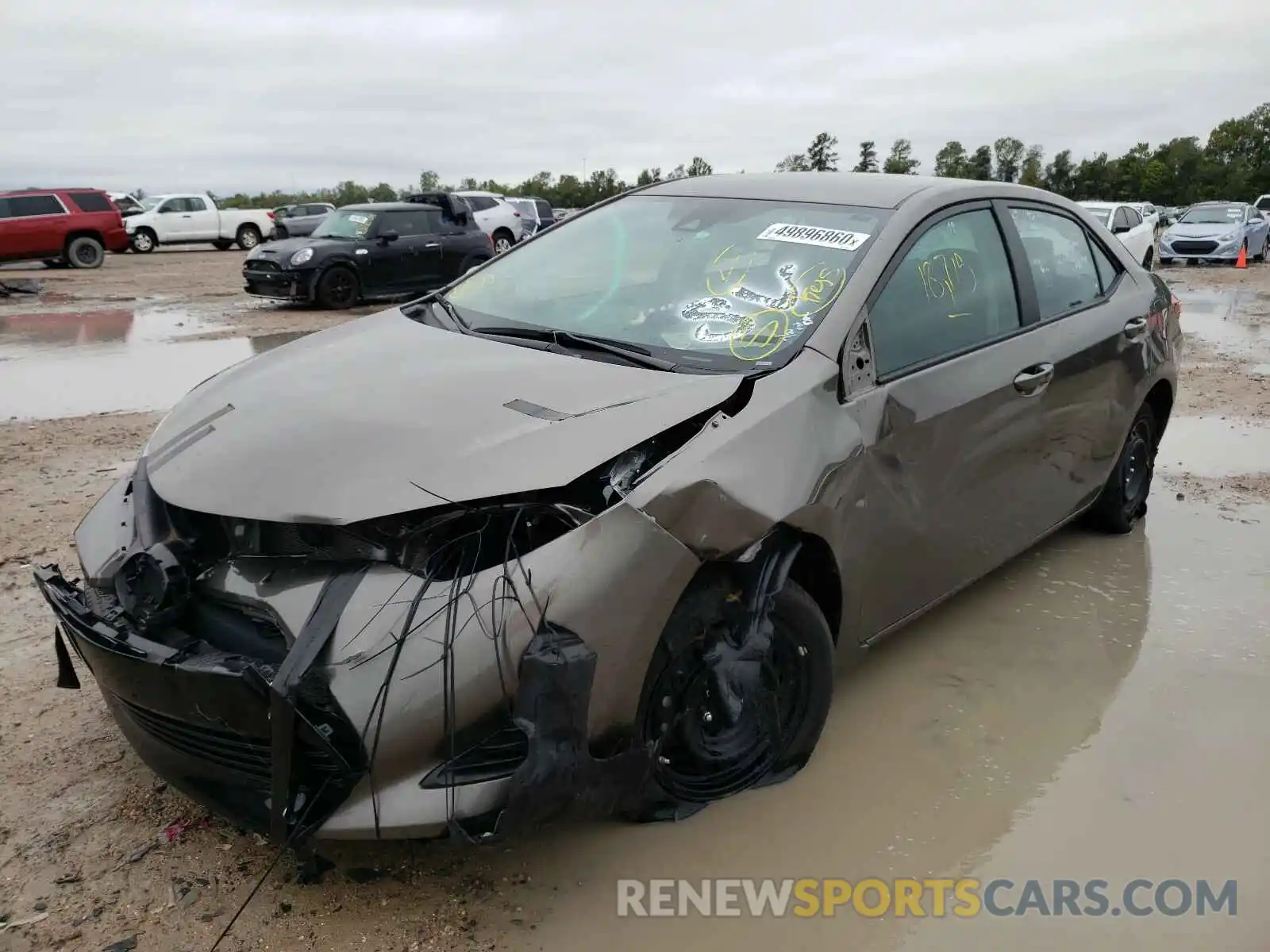 2 Photograph of a damaged car 5YFBURHE0KP936856 TOYOTA COROLLA 2019