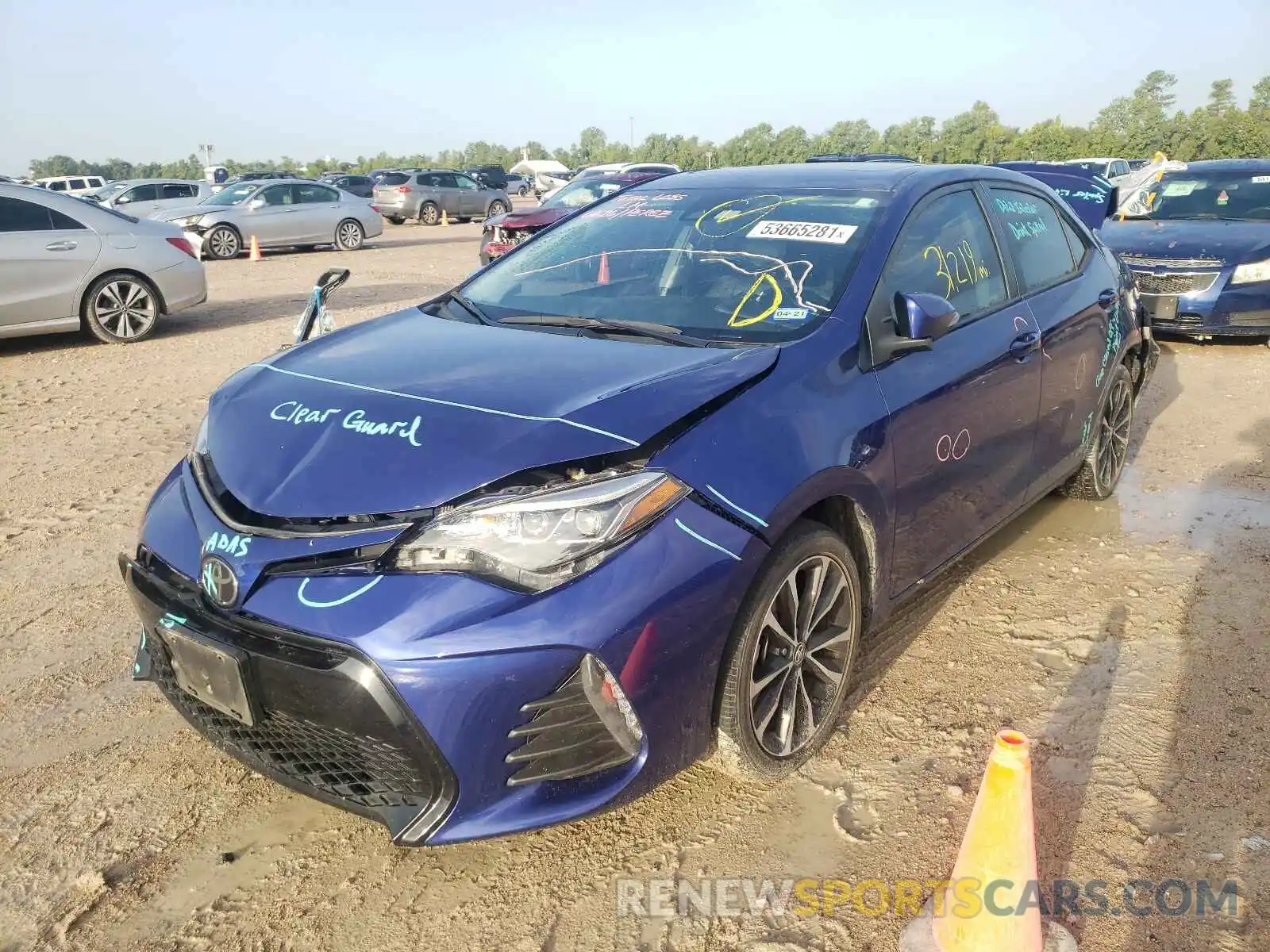 2 Photograph of a damaged car 5YFBURHE0KP937117 TOYOTA COROLLA 2019