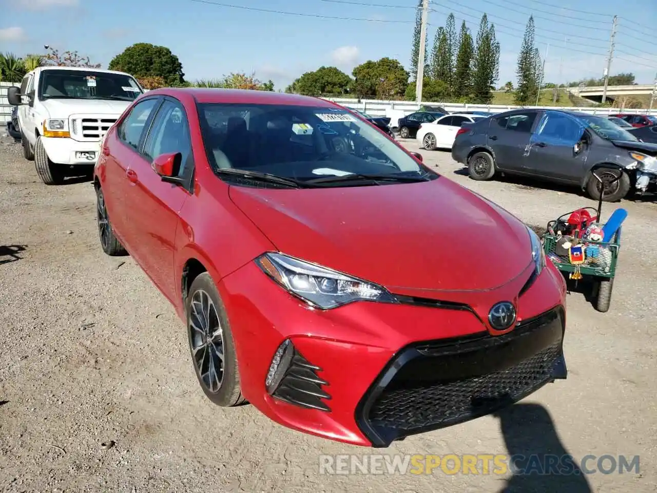 1 Photograph of a damaged car 5YFBURHE0KP937151 TOYOTA COROLLA 2019