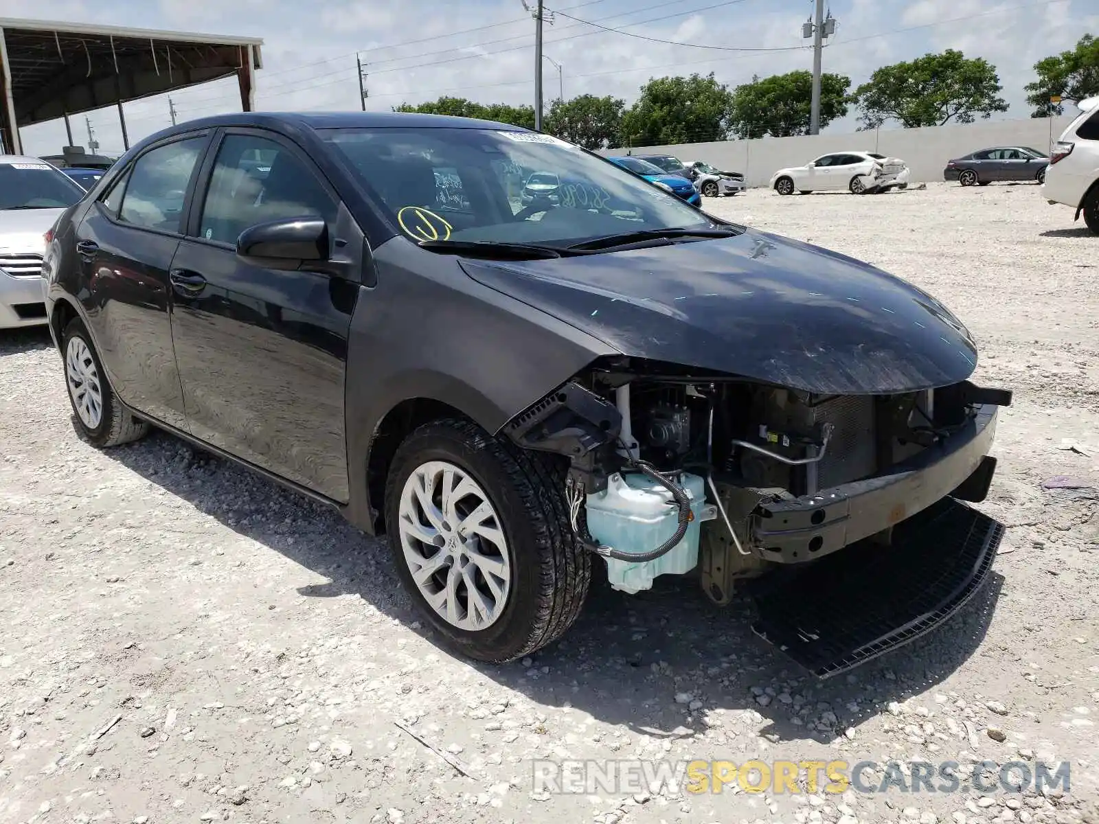 1 Photograph of a damaged car 5YFBURHE0KP937442 TOYOTA COROLLA 2019