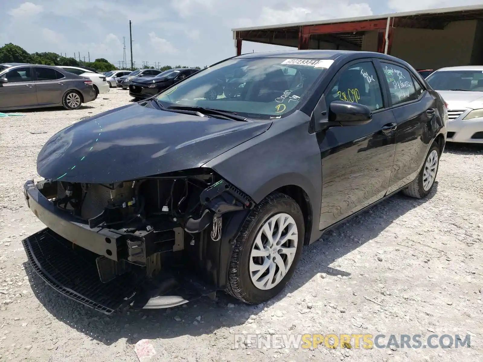 2 Photograph of a damaged car 5YFBURHE0KP937442 TOYOTA COROLLA 2019