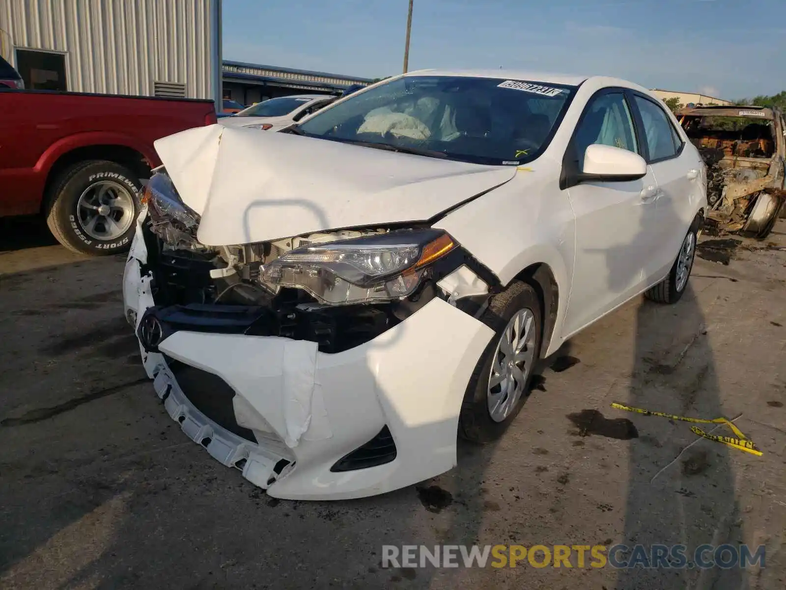 2 Photograph of a damaged car 5YFBURHE0KP937537 TOYOTA COROLLA 2019