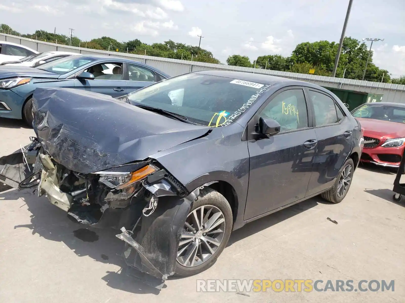 2 Photograph of a damaged car 5YFBURHE0KP938624 TOYOTA COROLLA 2019