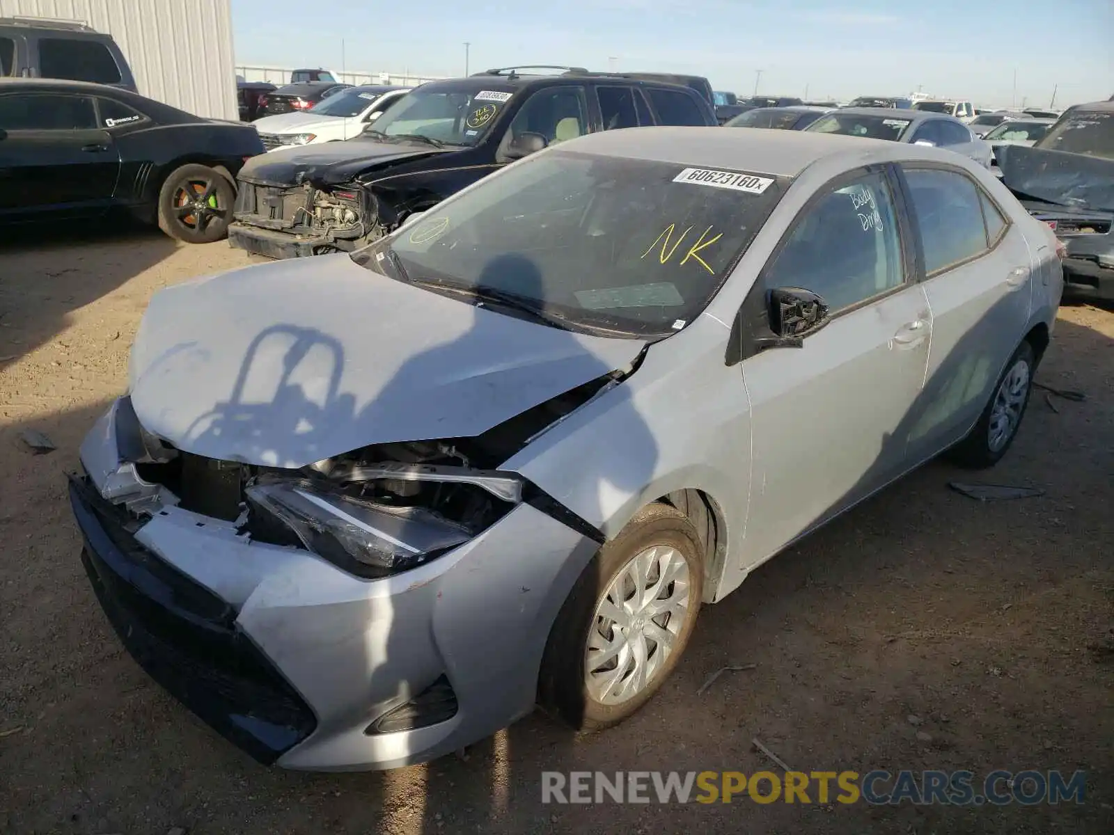 2 Photograph of a damaged car 5YFBURHE0KP940552 TOYOTA COROLLA 2019