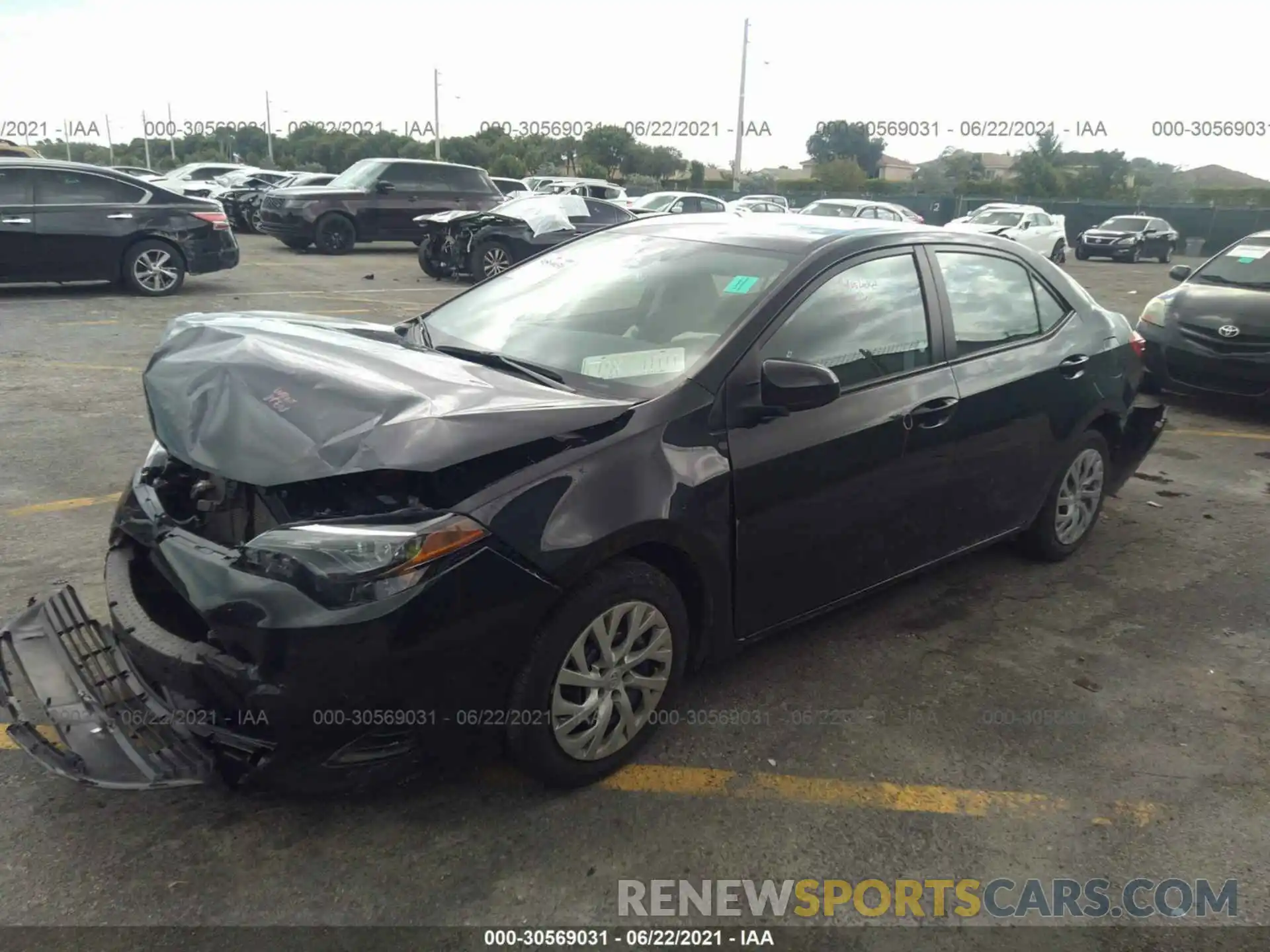 2 Photograph of a damaged car 5YFBURHE0KP940924 TOYOTA COROLLA 2019