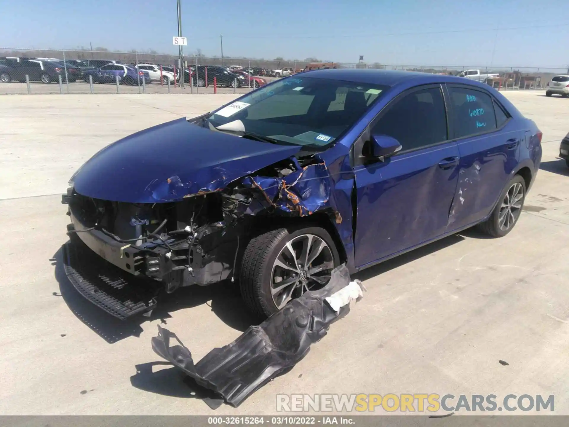 2 Photograph of a damaged car 5YFBURHE0KP942494 TOYOTA COROLLA 2019