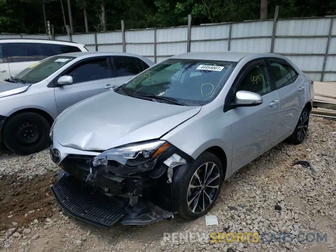 2 Photograph of a damaged car 5YFBURHE0KP943984 TOYOTA COROLLA 2019