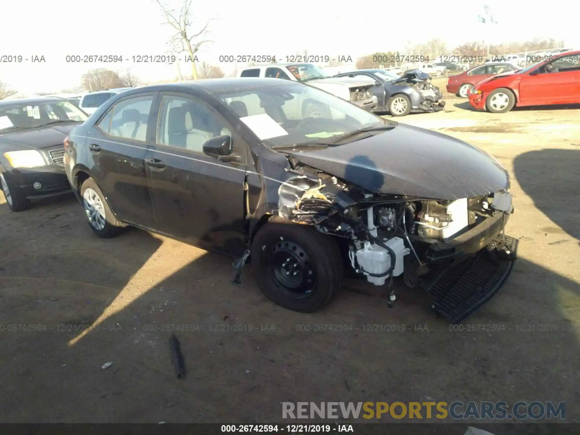 1 Photograph of a damaged car 5YFBURHE0KP944570 TOYOTA COROLLA 2019