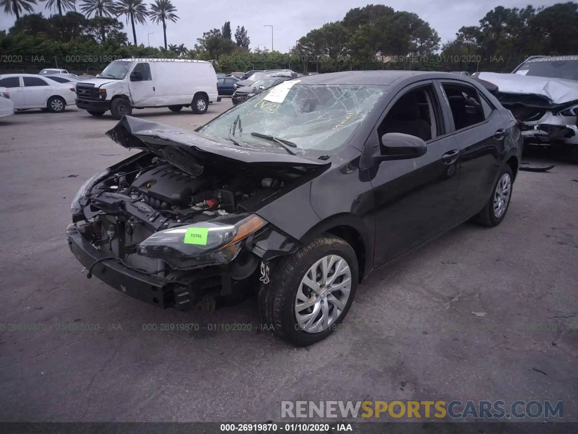 2 Photograph of a damaged car 5YFBURHE0KP944701 TOYOTA COROLLA 2019