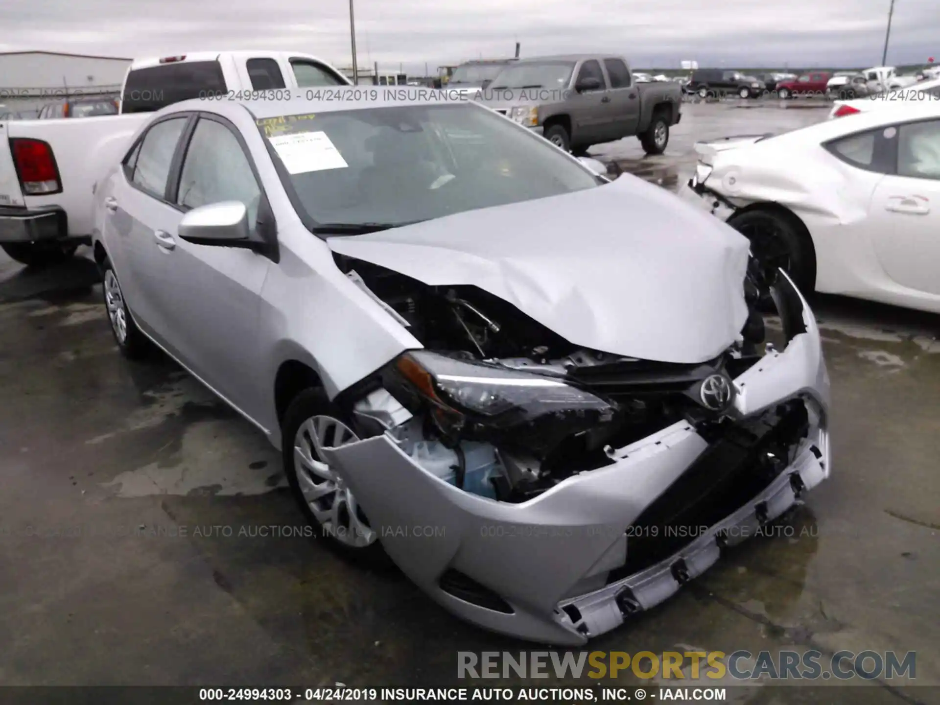 1 Photograph of a damaged car 5YFBURHE0KP946092 TOYOTA COROLLA 2019