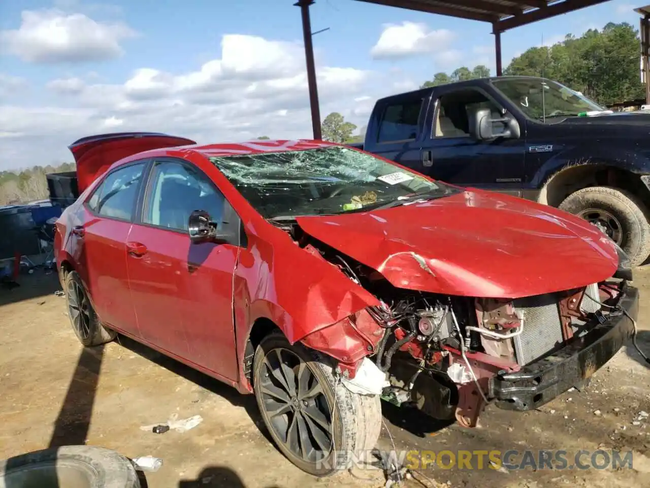 1 Photograph of a damaged car 5YFBURHE0KP947663 TOYOTA COROLLA 2019