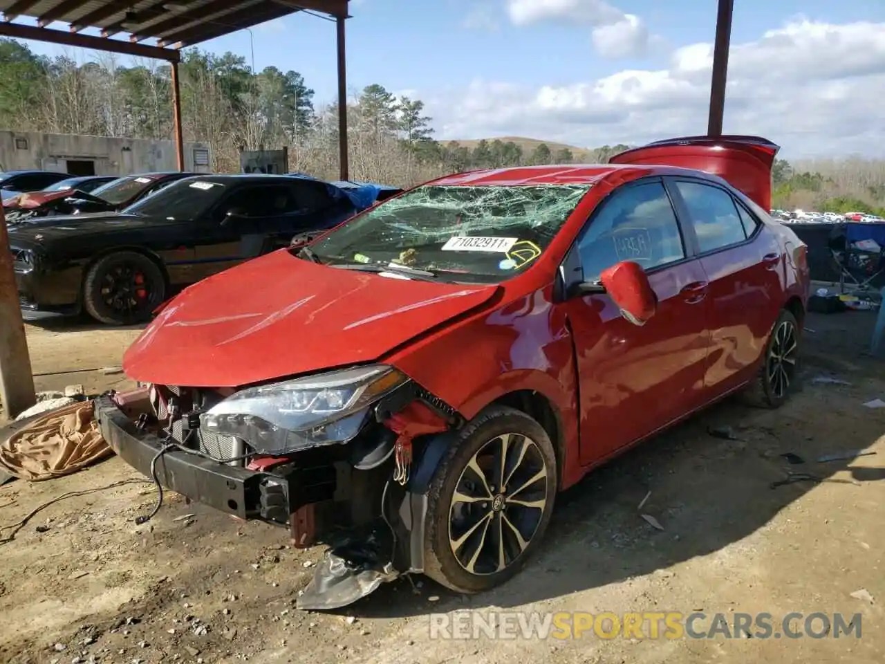 2 Photograph of a damaged car 5YFBURHE0KP947663 TOYOTA COROLLA 2019