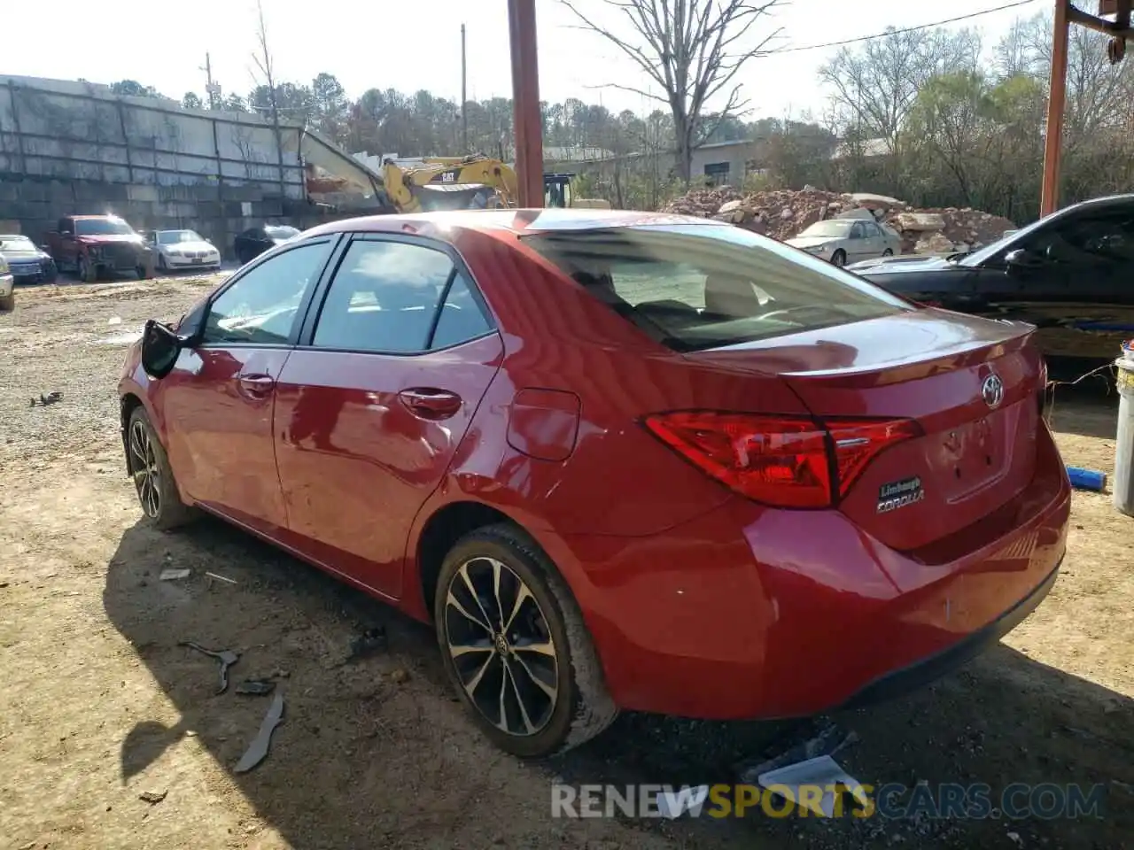 3 Photograph of a damaged car 5YFBURHE0KP947663 TOYOTA COROLLA 2019