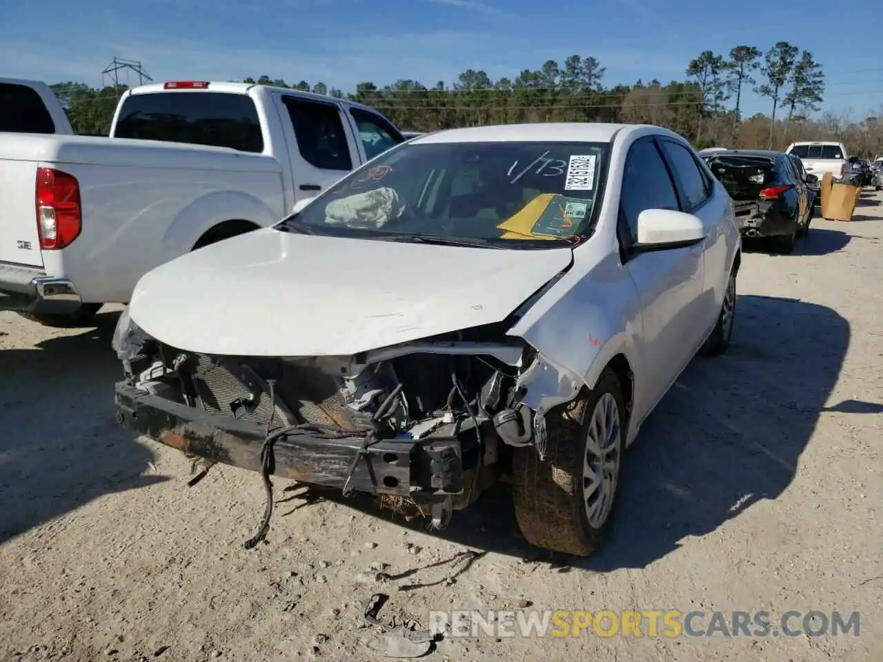 2 Photograph of a damaged car 5YFBURHE0KP947727 TOYOTA COROLLA 2019