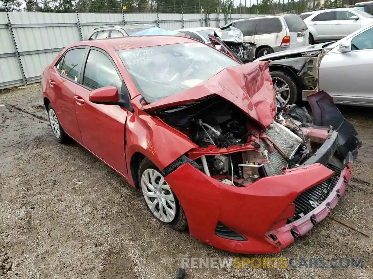 1 Photograph of a damaged car 5YFBURHE0KP947923 TOYOTA COROLLA 2019