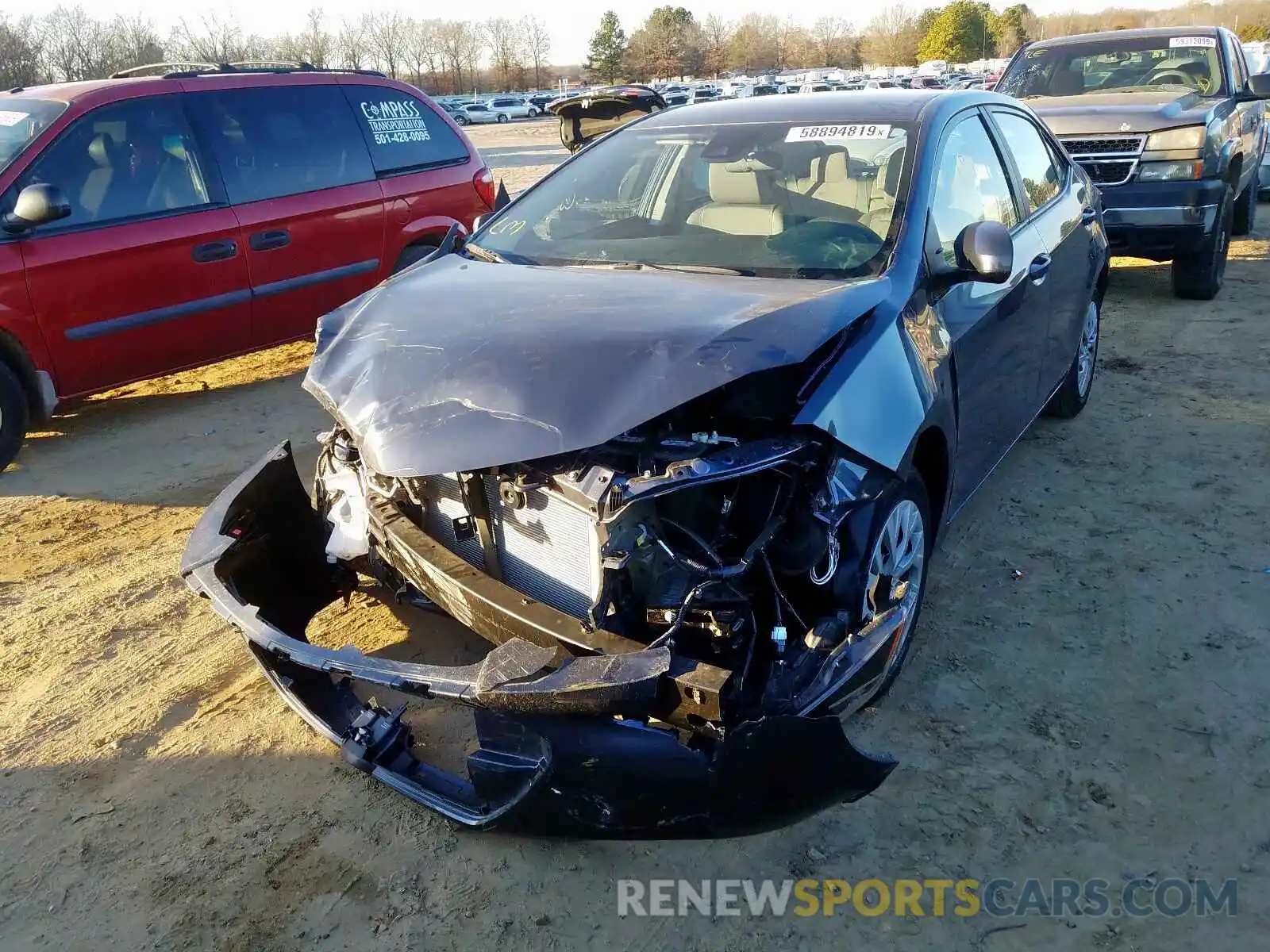 2 Photograph of a damaged car 5YFBURHE0KP948151 TOYOTA COROLLA 2019