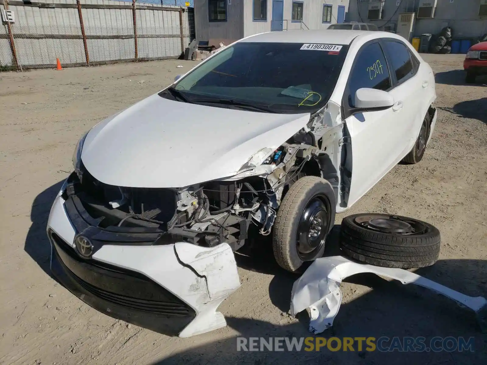 2 Photograph of a damaged car 5YFBURHE0KP948814 TOYOTA COROLLA 2019