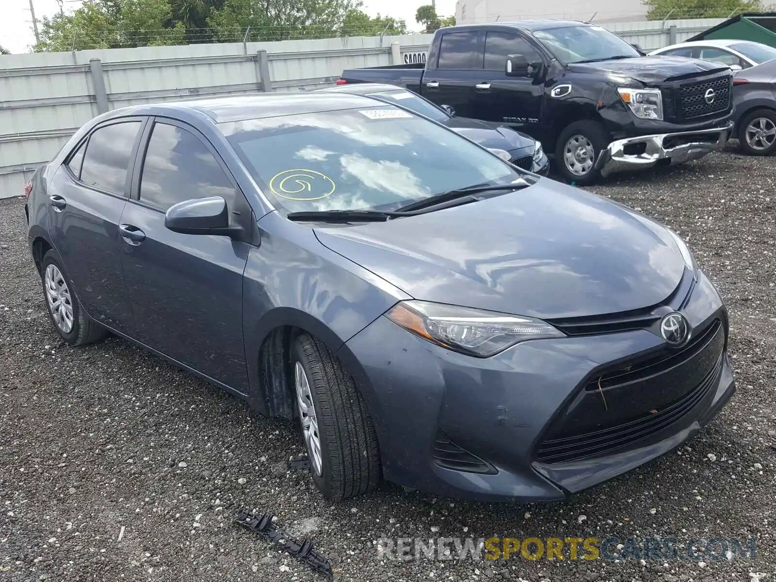 1 Photograph of a damaged car 5YFBURHE0KP949056 TOYOTA COROLLA 2019