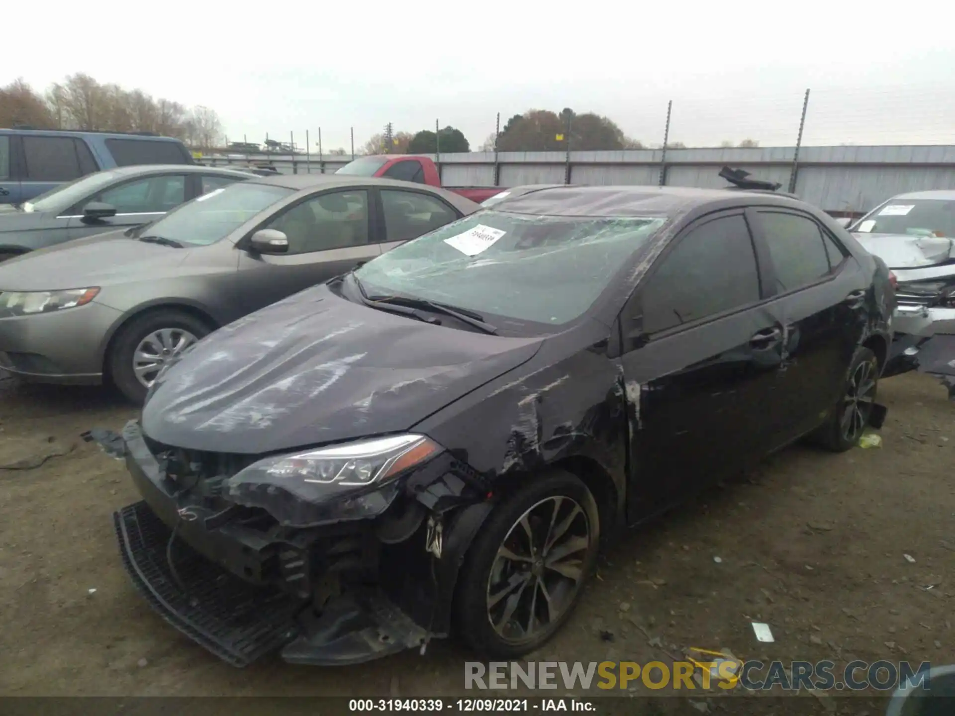 2 Photograph of a damaged car 5YFBURHE0KP949171 TOYOTA COROLLA 2019