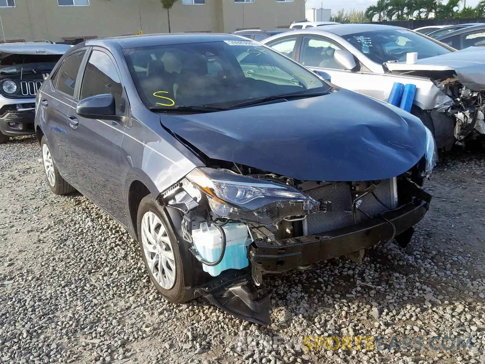 1 Photograph of a damaged car 5YFBURHE0KP949378 TOYOTA COROLLA 2019