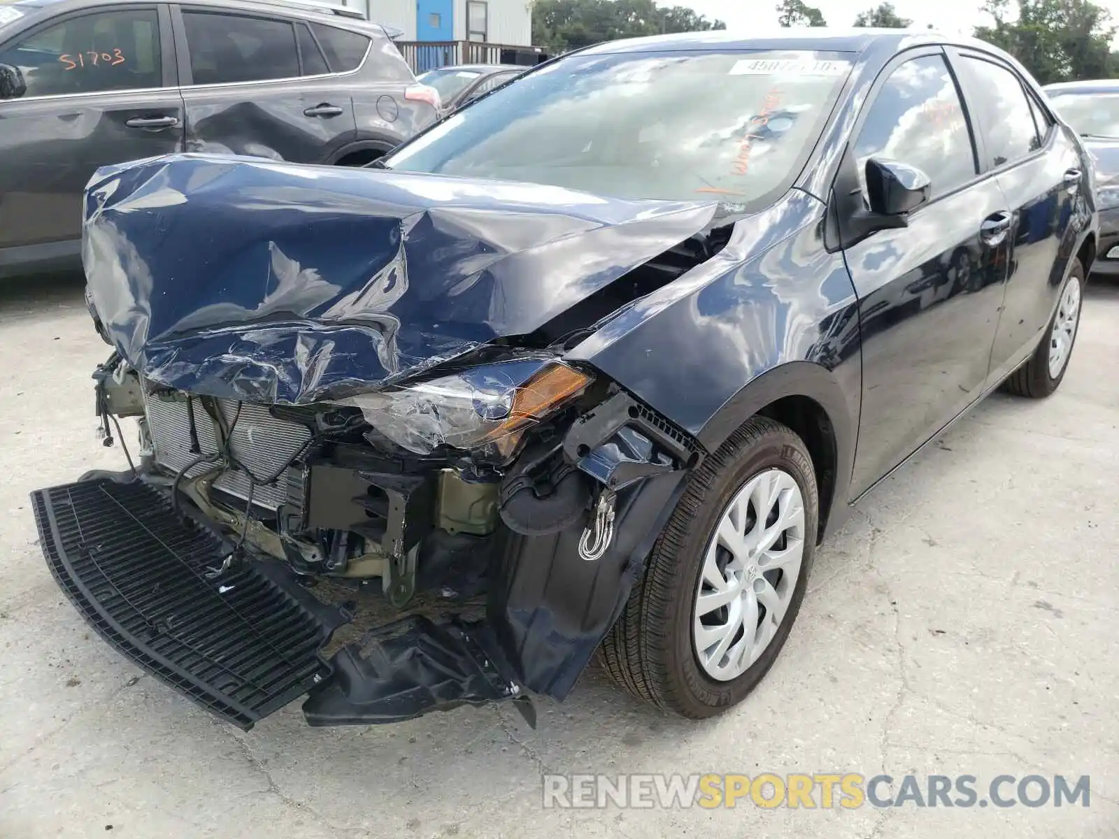 2 Photograph of a damaged car 5YFBURHE0KP949445 TOYOTA COROLLA 2019