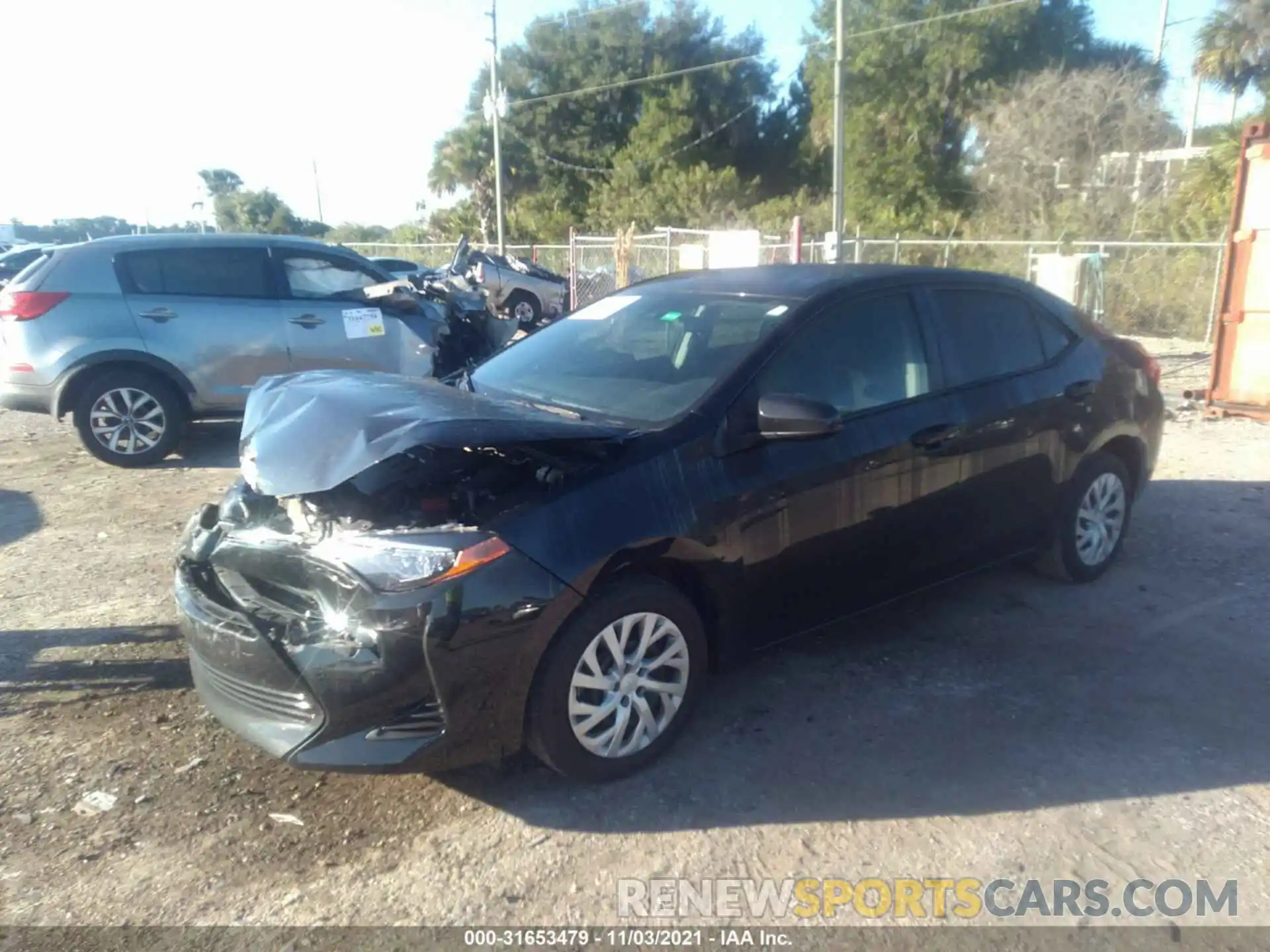 2 Photograph of a damaged car 5YFBURHE0KP949476 TOYOTA COROLLA 2019