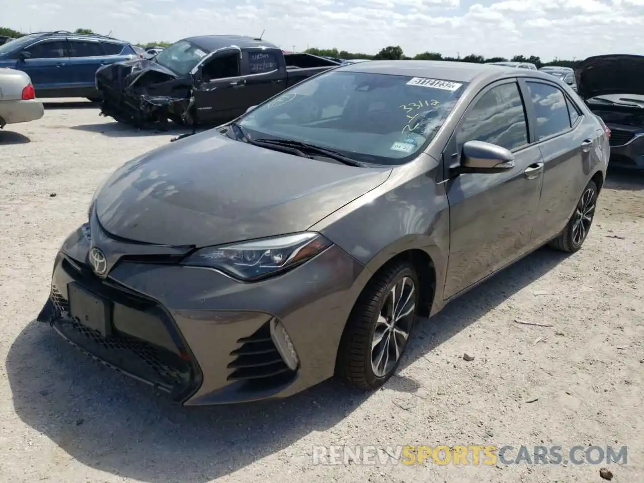 2 Photograph of a damaged car 5YFBURHE0KP949834 TOYOTA COROLLA 2019