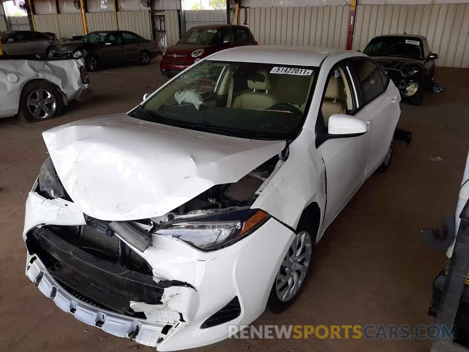 2 Photograph of a damaged car 5YFBURHE1KP856644 TOYOTA COROLLA 2019