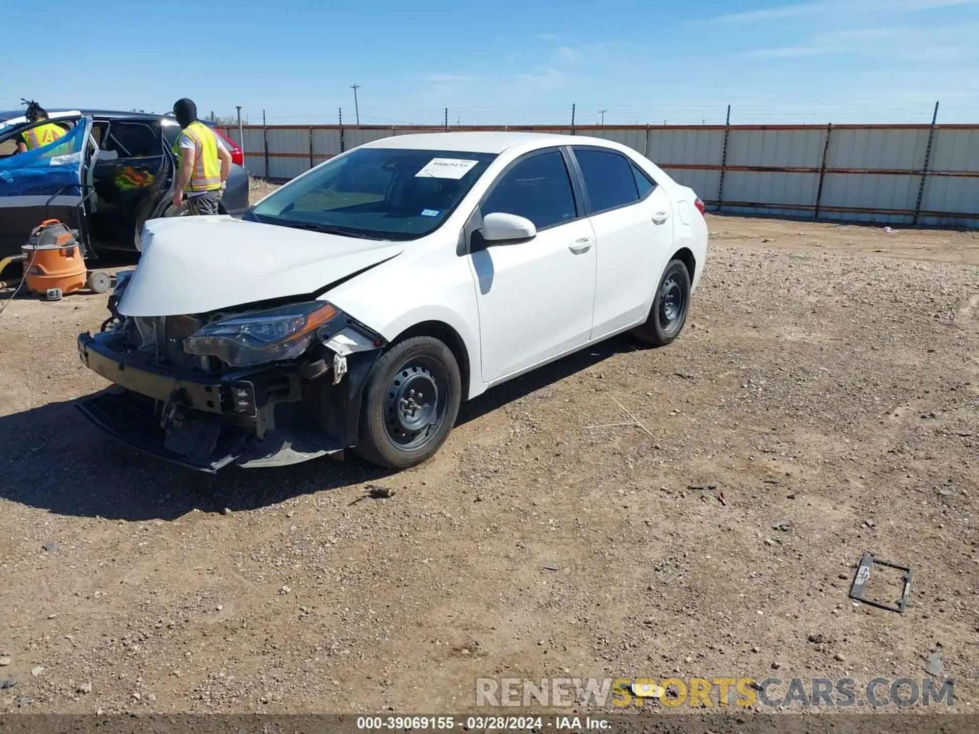 2 Photograph of a damaged car 5YFBURHE1KP857048 TOYOTA COROLLA 2019