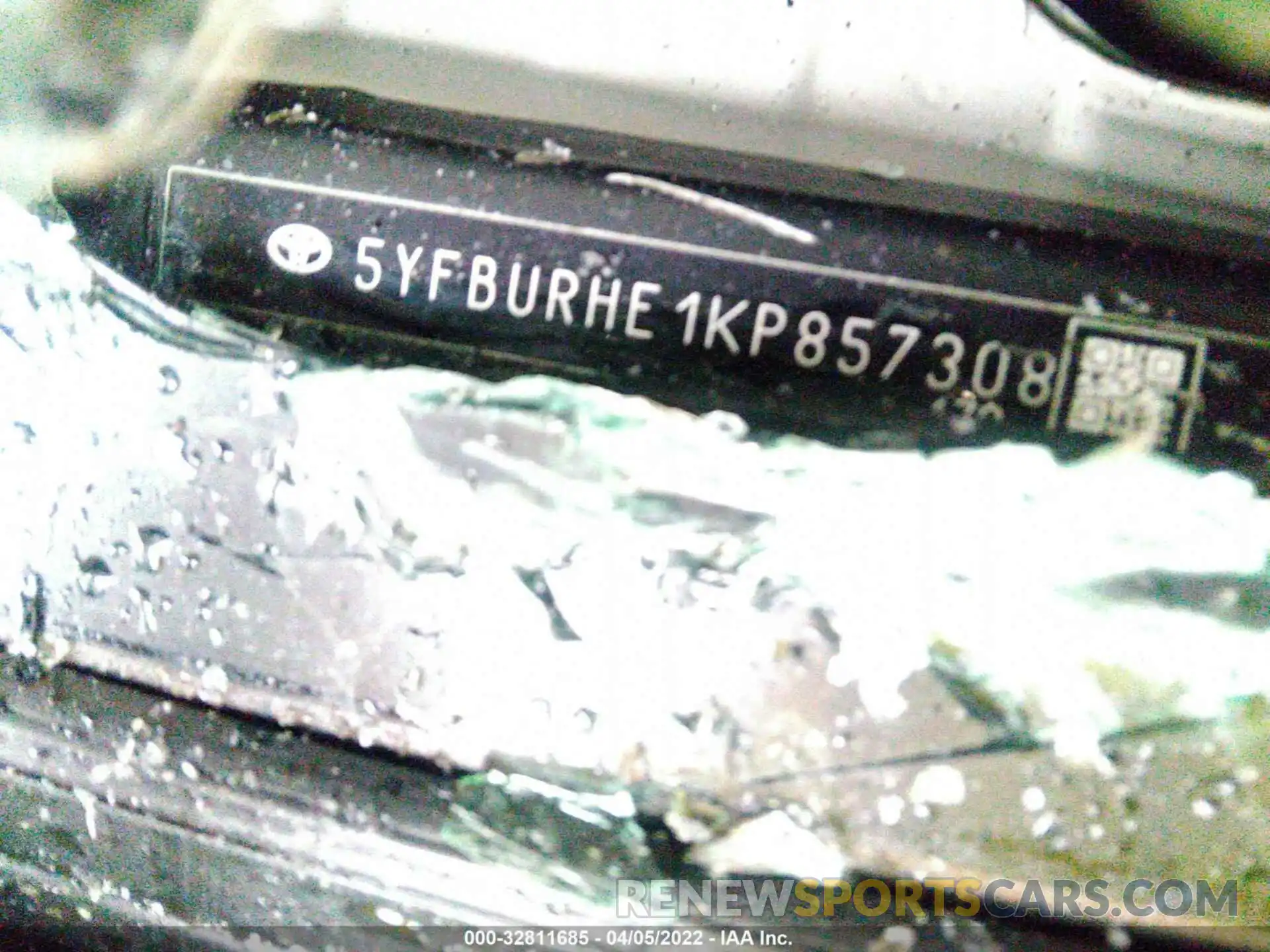 9 Photograph of a damaged car 5YFBURHE1KP857308 TOYOTA COROLLA 2019