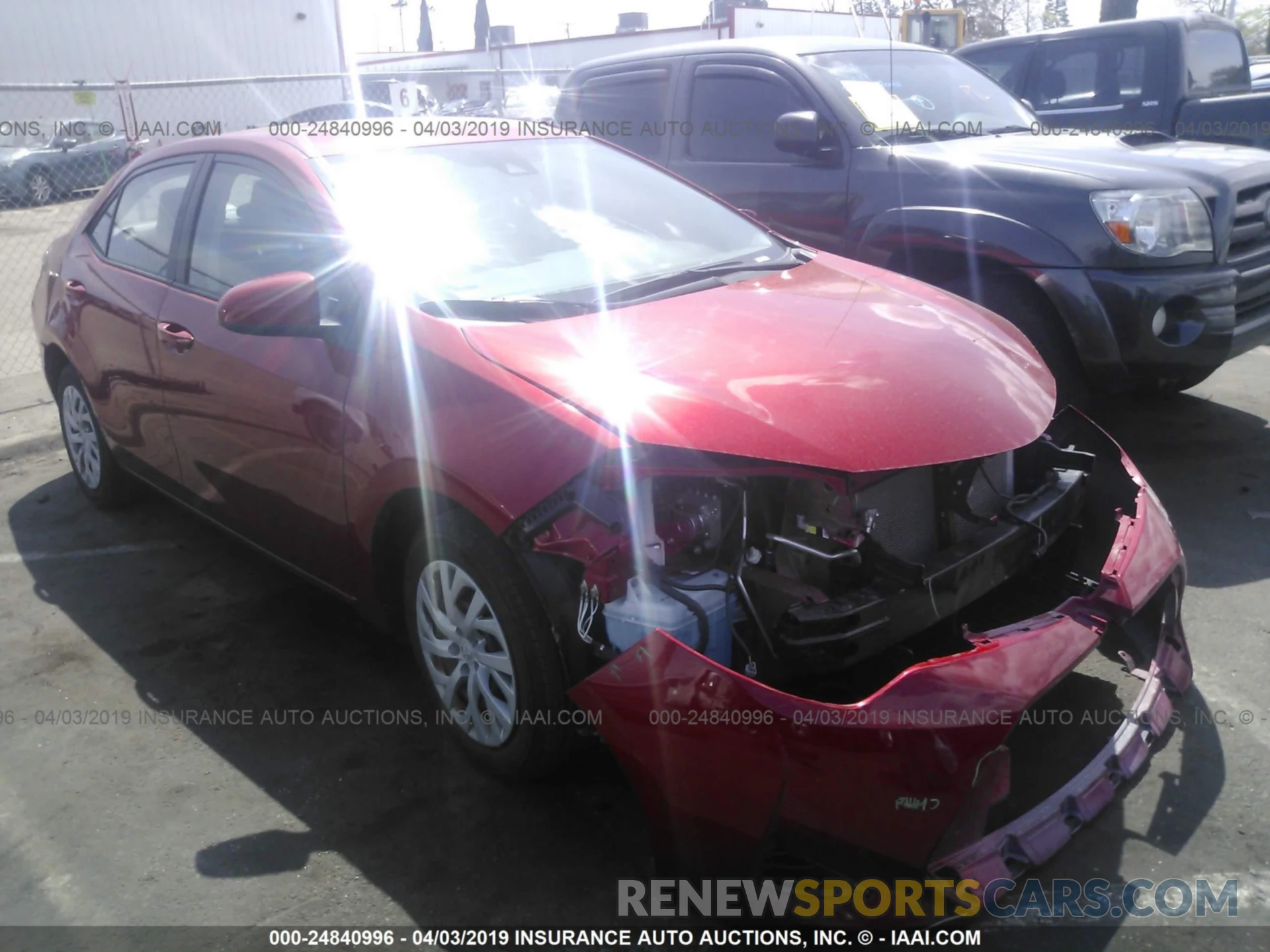 1 Photograph of a damaged car 5YFBURHE1KP858328 TOYOTA COROLLA 2019