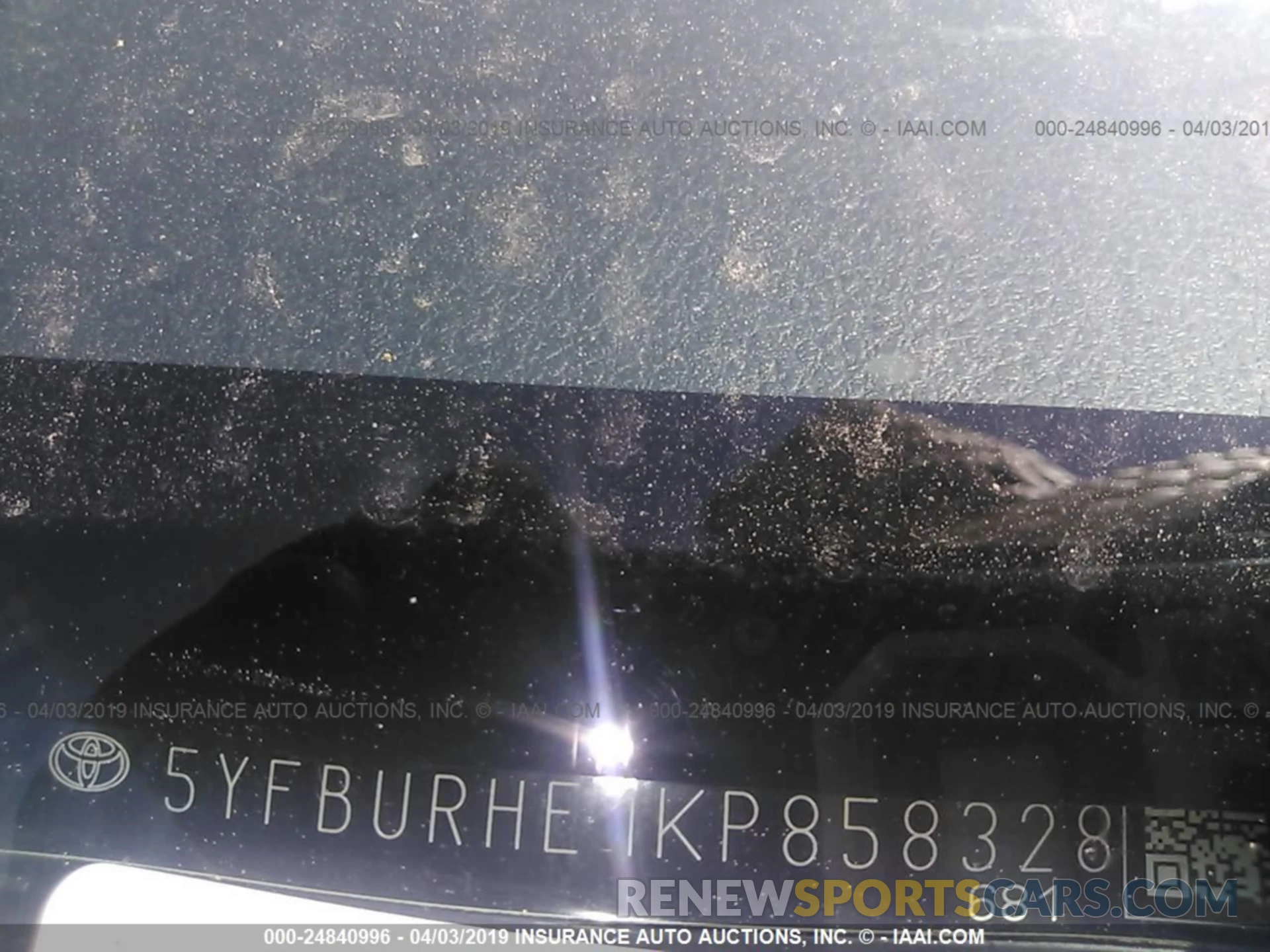 9 Photograph of a damaged car 5YFBURHE1KP858328 TOYOTA COROLLA 2019