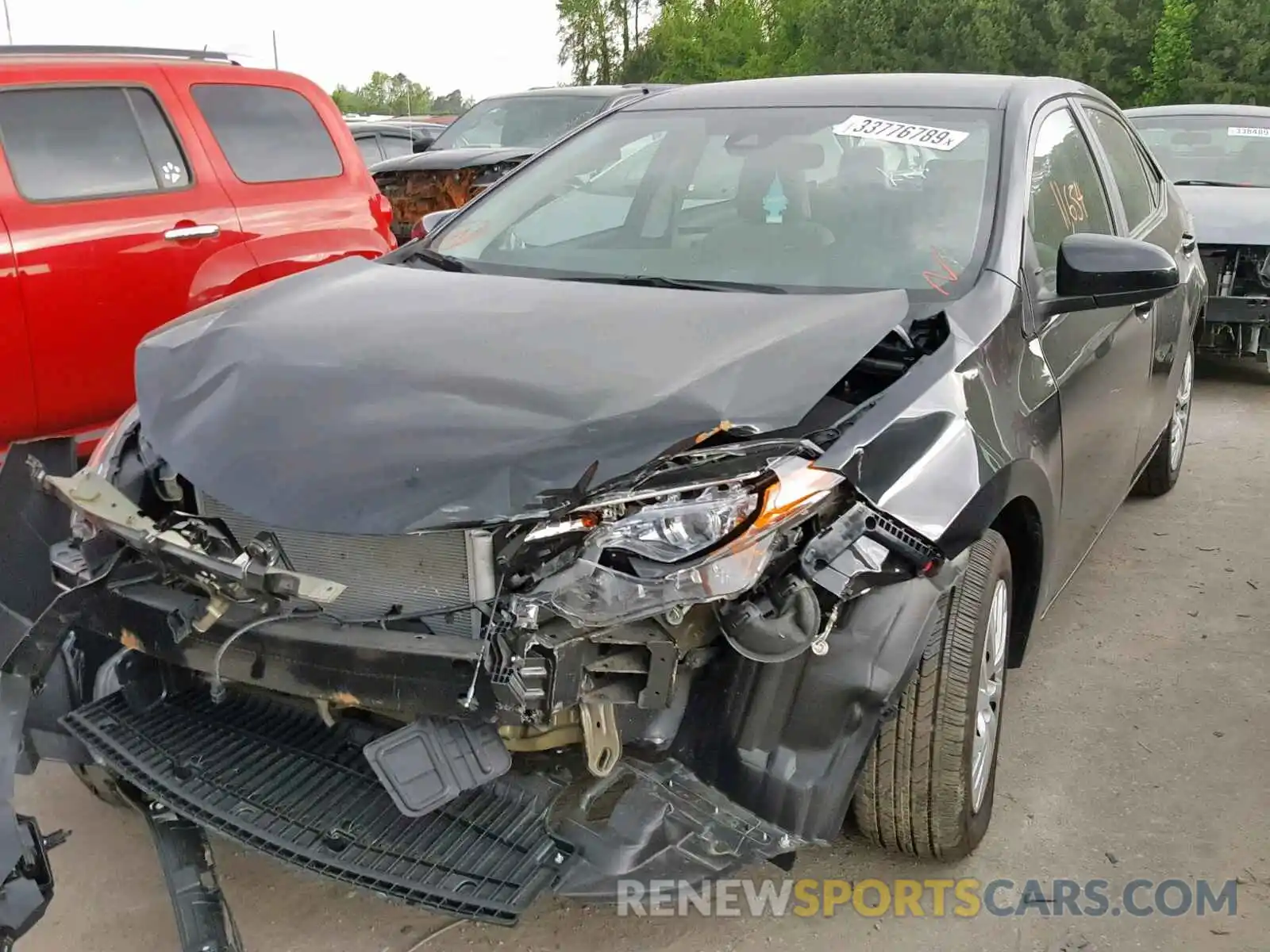 2 Photograph of a damaged car 5YFBURHE1KP858491 TOYOTA COROLLA 2019