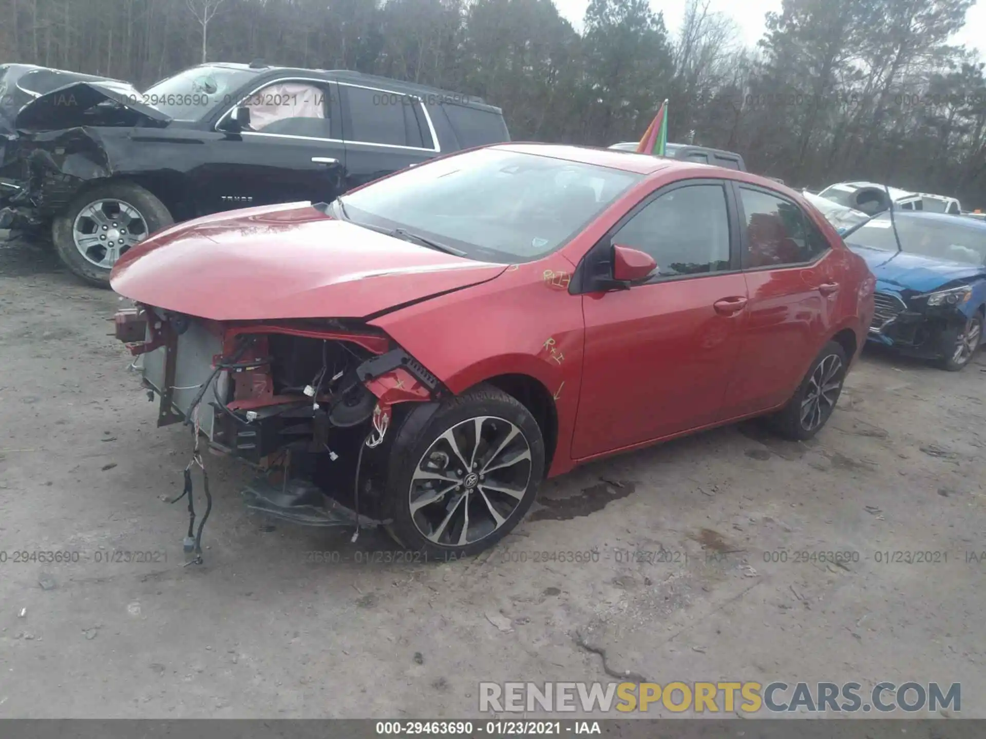 2 Photograph of a damaged car 5YFBURHE1KP858877 TOYOTA COROLLA 2019