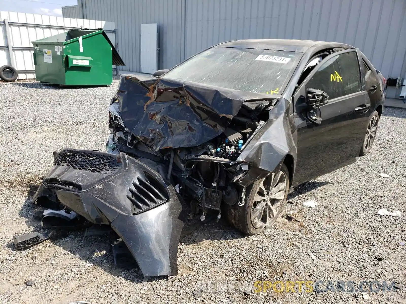 2 Photograph of a damaged car 5YFBURHE1KP858958 TOYOTA COROLLA 2019