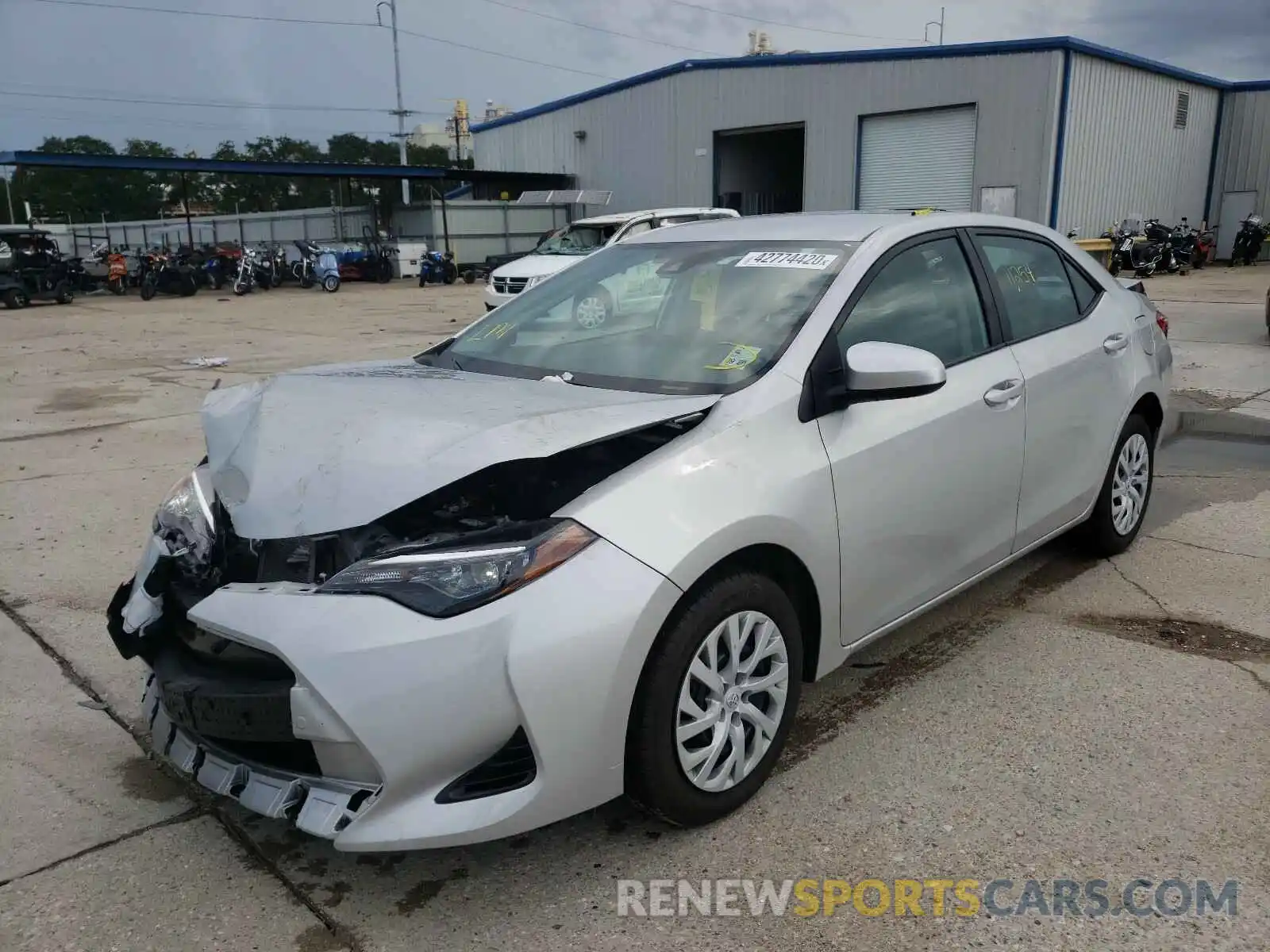 2 Photograph of a damaged car 5YFBURHE1KP859396 TOYOTA COROLLA 2019