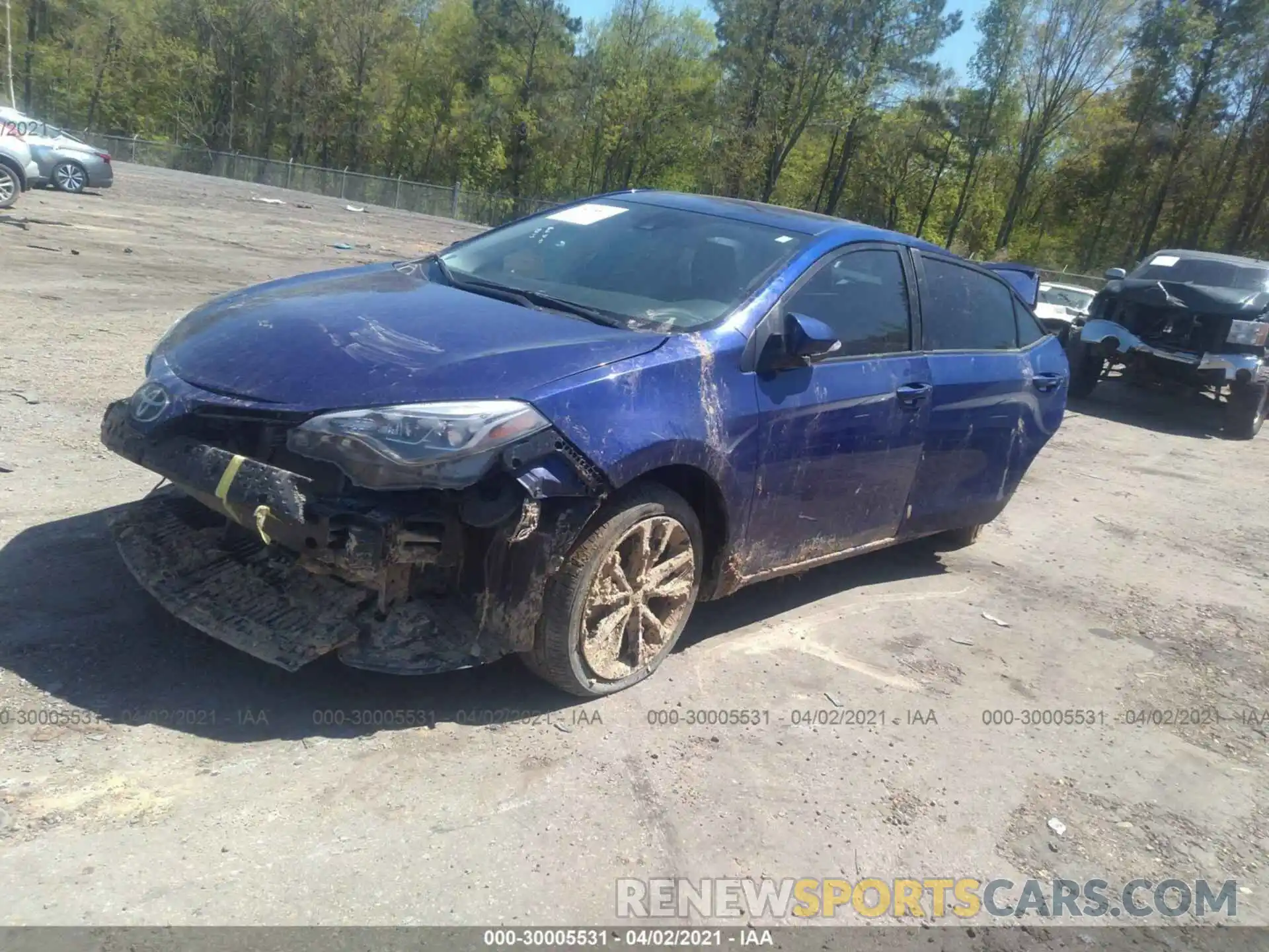 2 Photograph of a damaged car 5YFBURHE1KP859995 TOYOTA COROLLA 2019