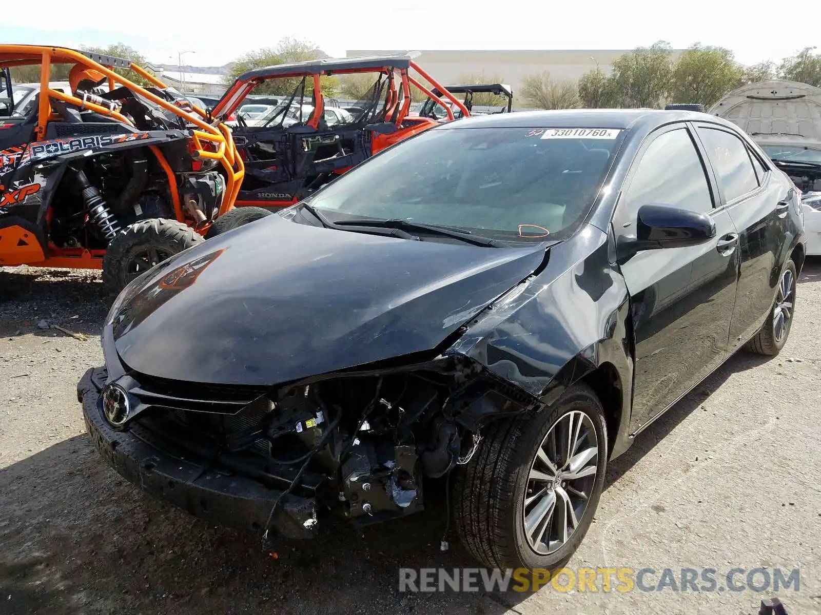 2 Photograph of a damaged car 5YFBURHE1KP860130 TOYOTA COROLLA 2019