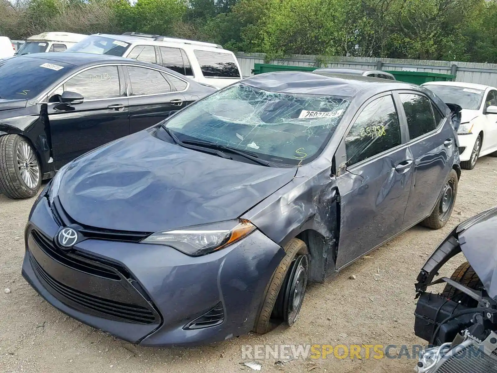 2 Photograph of a damaged car 5YFBURHE1KP860824 TOYOTA COROLLA 2019