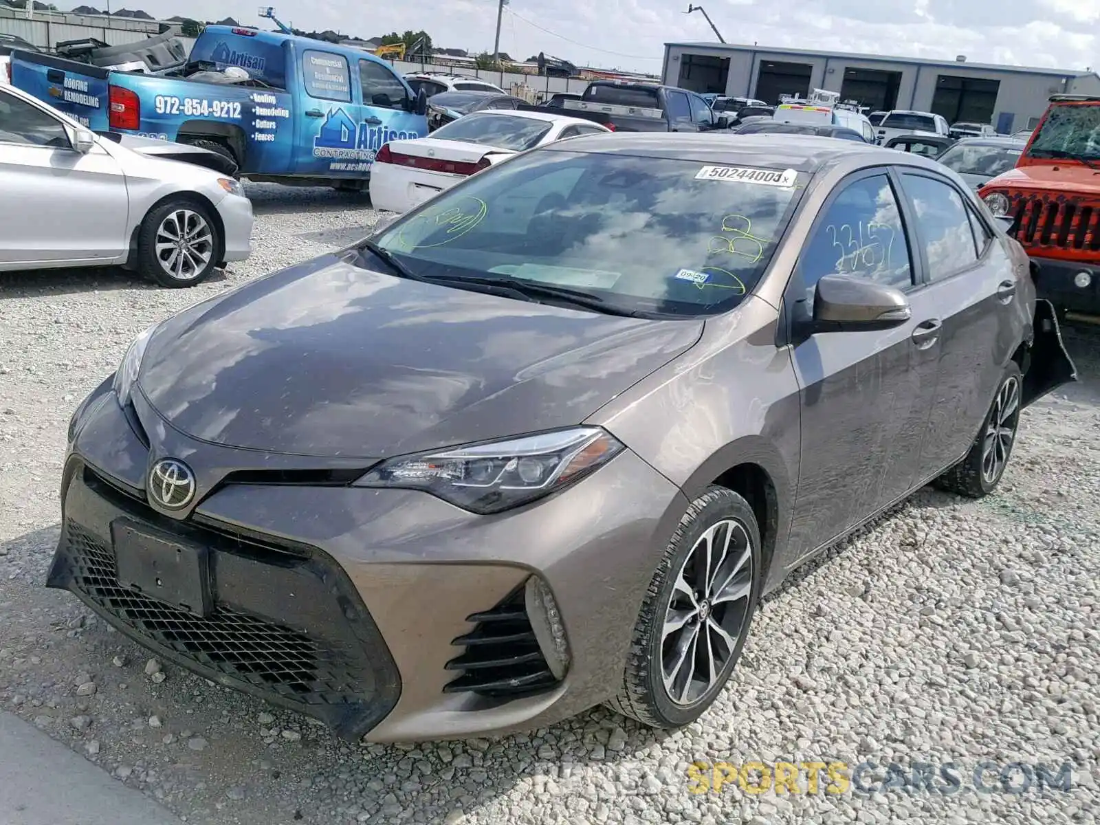 2 Photograph of a damaged car 5YFBURHE1KP861634 TOYOTA COROLLA 2019