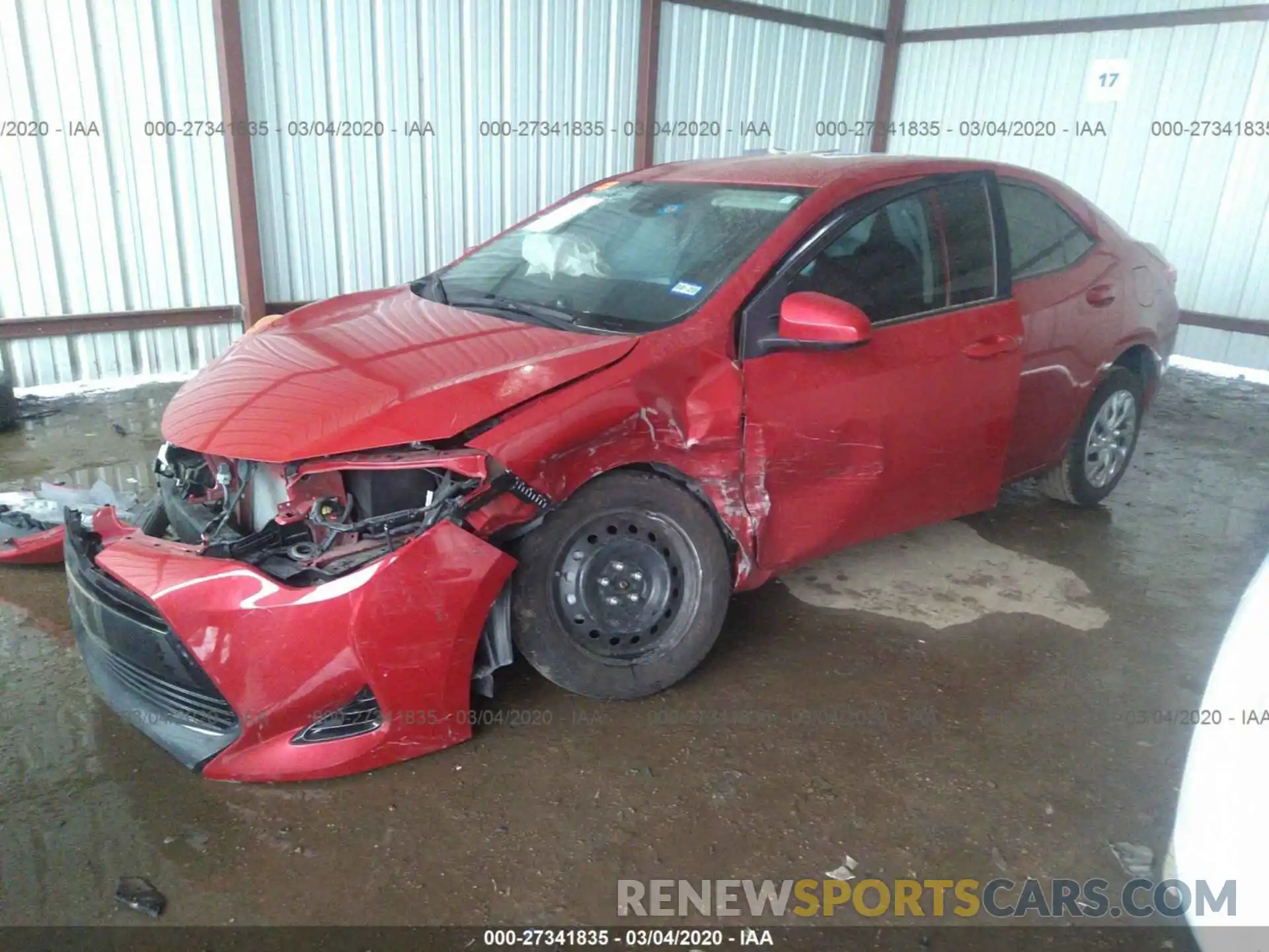 2 Photograph of a damaged car 5YFBURHE1KP861715 TOYOTA COROLLA 2019