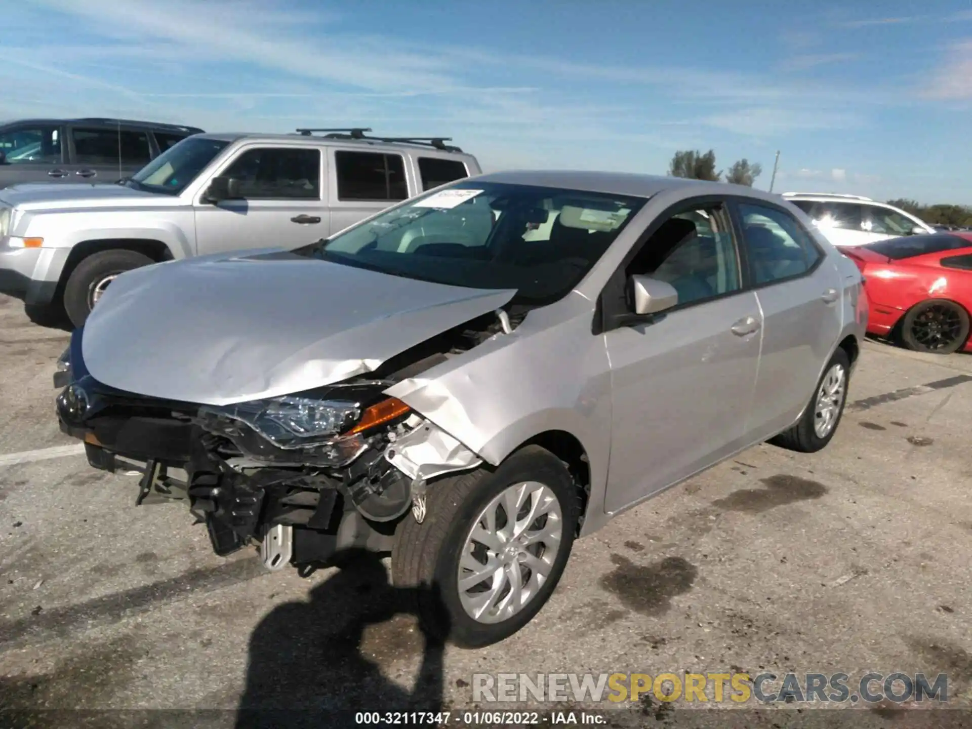 2 Photograph of a damaged car 5YFBURHE1KP861925 TOYOTA COROLLA 2019