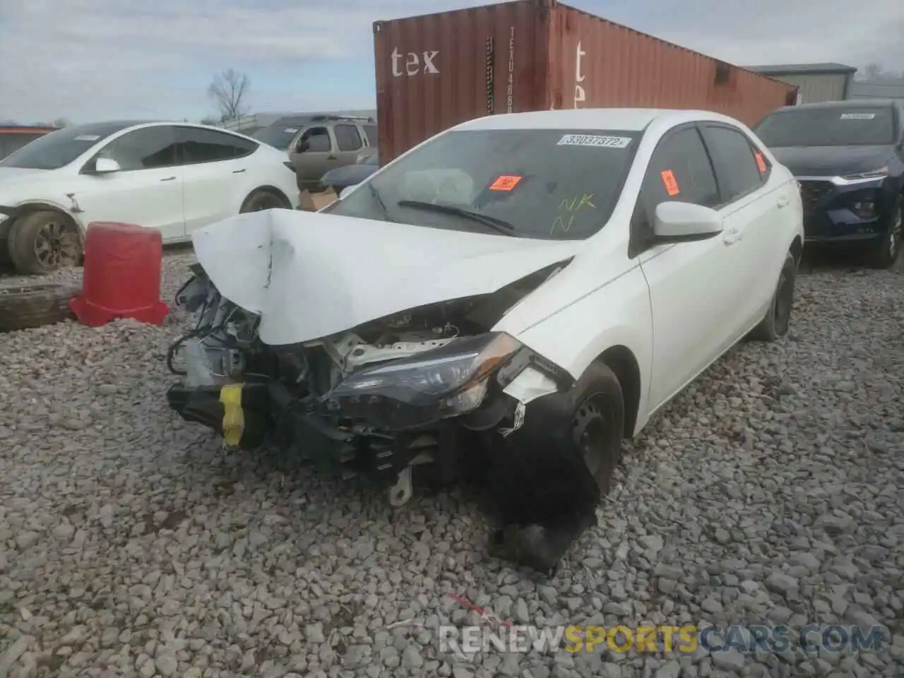 2 Photograph of a damaged car 5YFBURHE1KP862024 TOYOTA COROLLA 2019