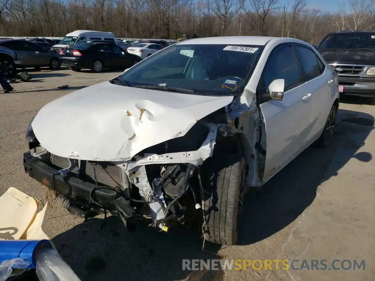 2 Photograph of a damaged car 5YFBURHE1KP863061 TOYOTA COROLLA 2019