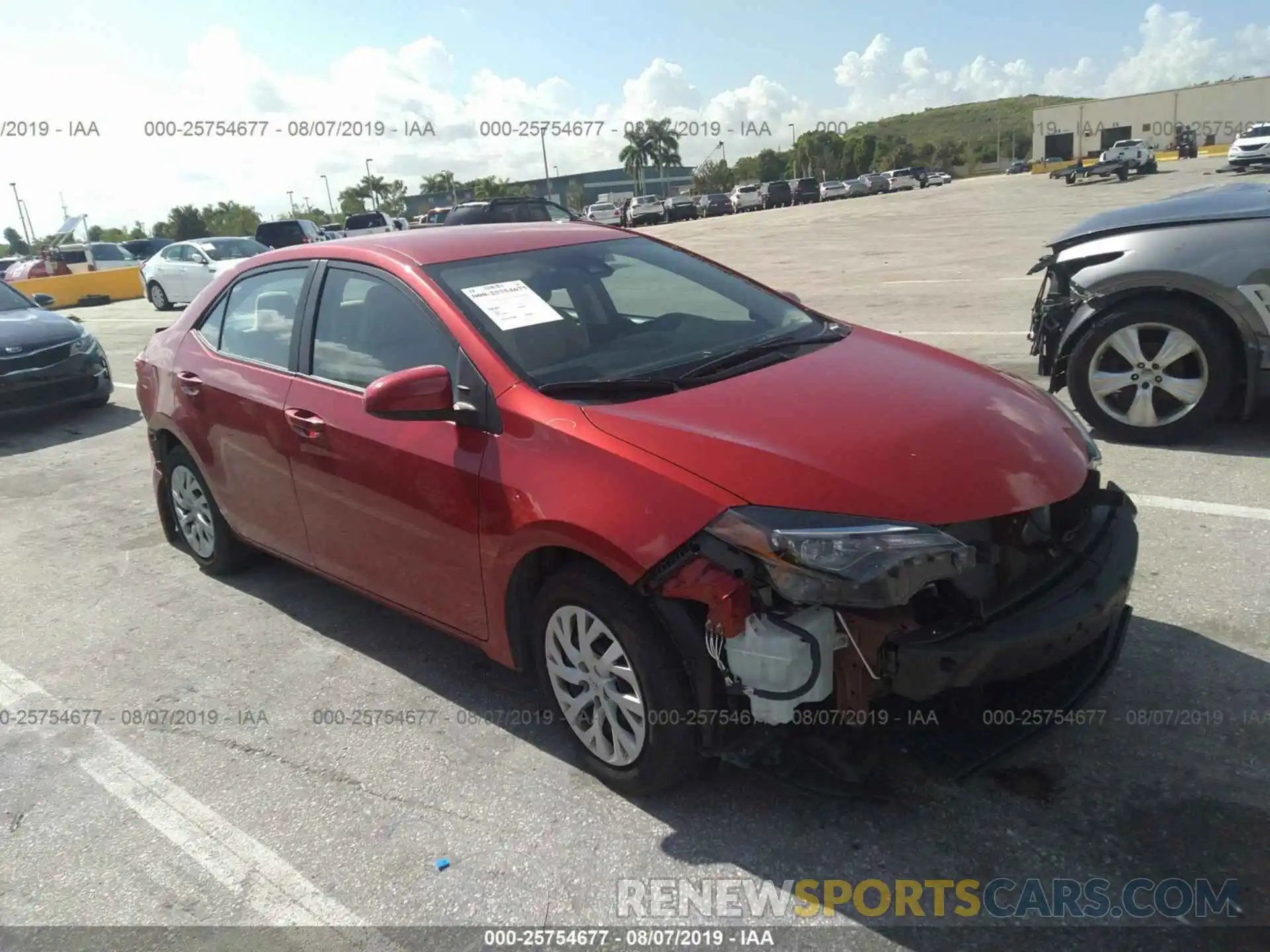 1 Photograph of a damaged car 5YFBURHE1KP863139 TOYOTA COROLLA 2019