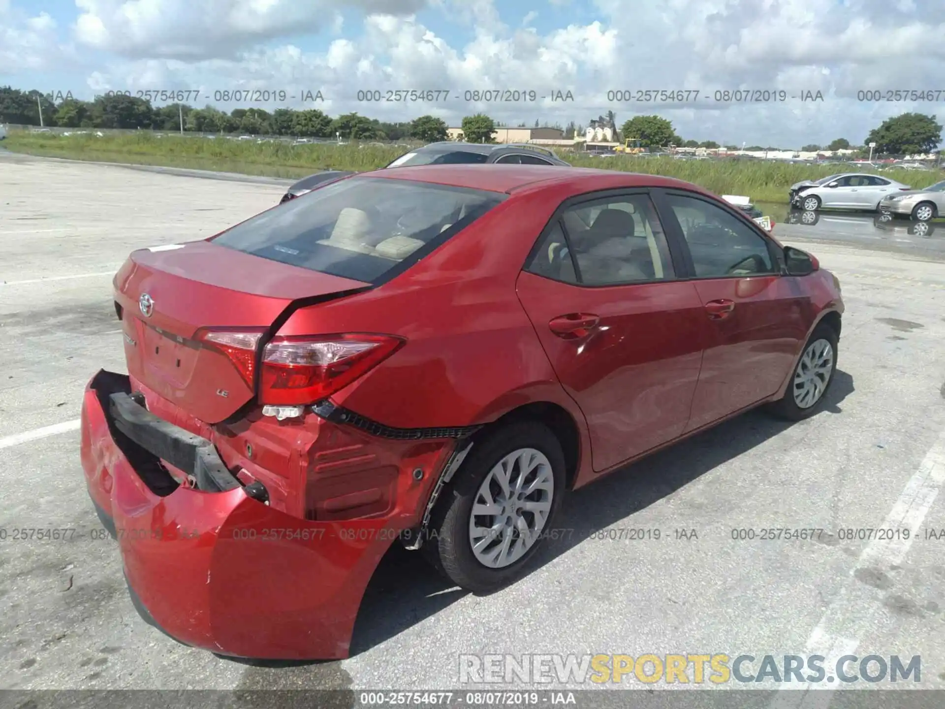 4 Photograph of a damaged car 5YFBURHE1KP863139 TOYOTA COROLLA 2019